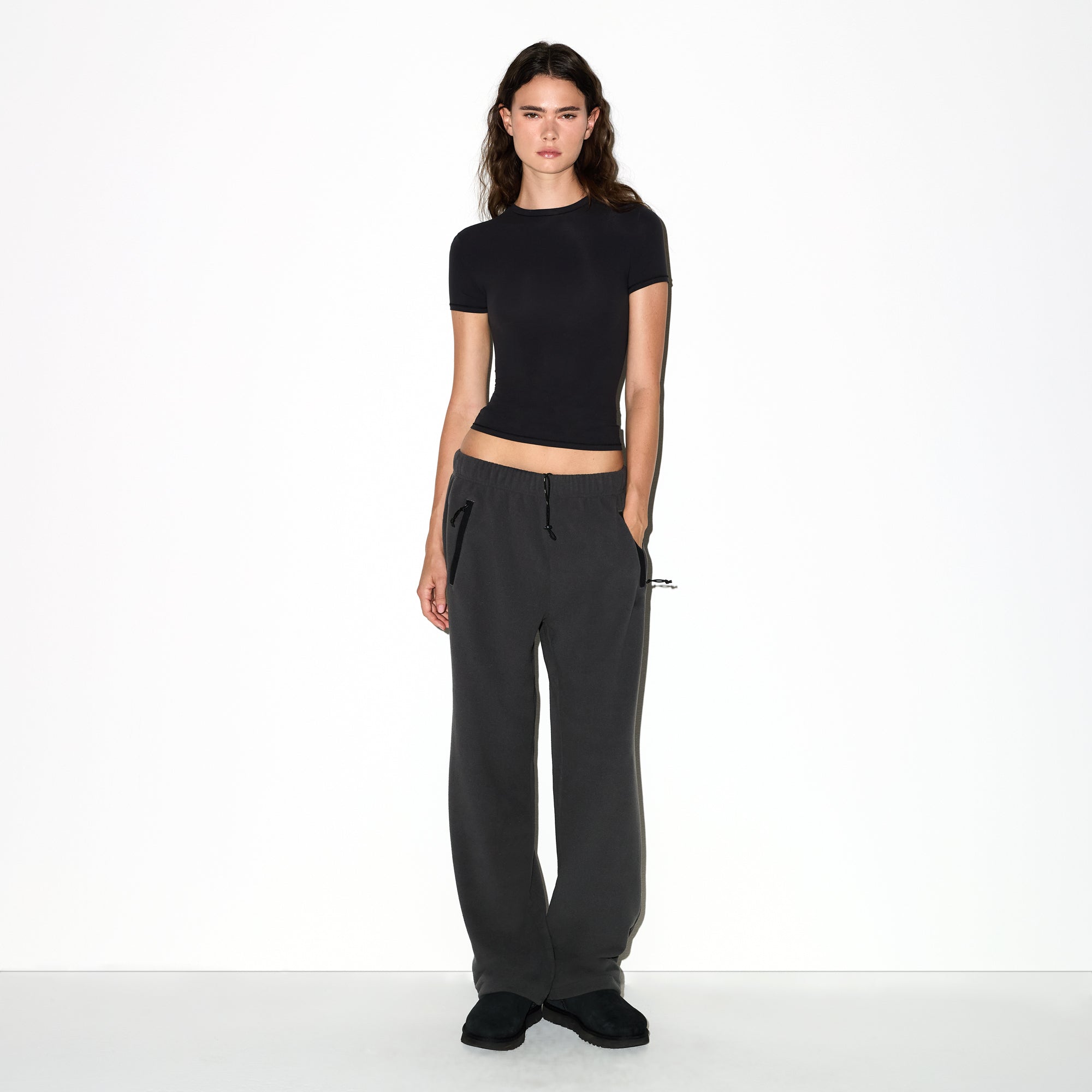 SKIMS OUTDOOR FLEECE STRAIGHT LEG PANT | ASH - Sneaker Türkiye