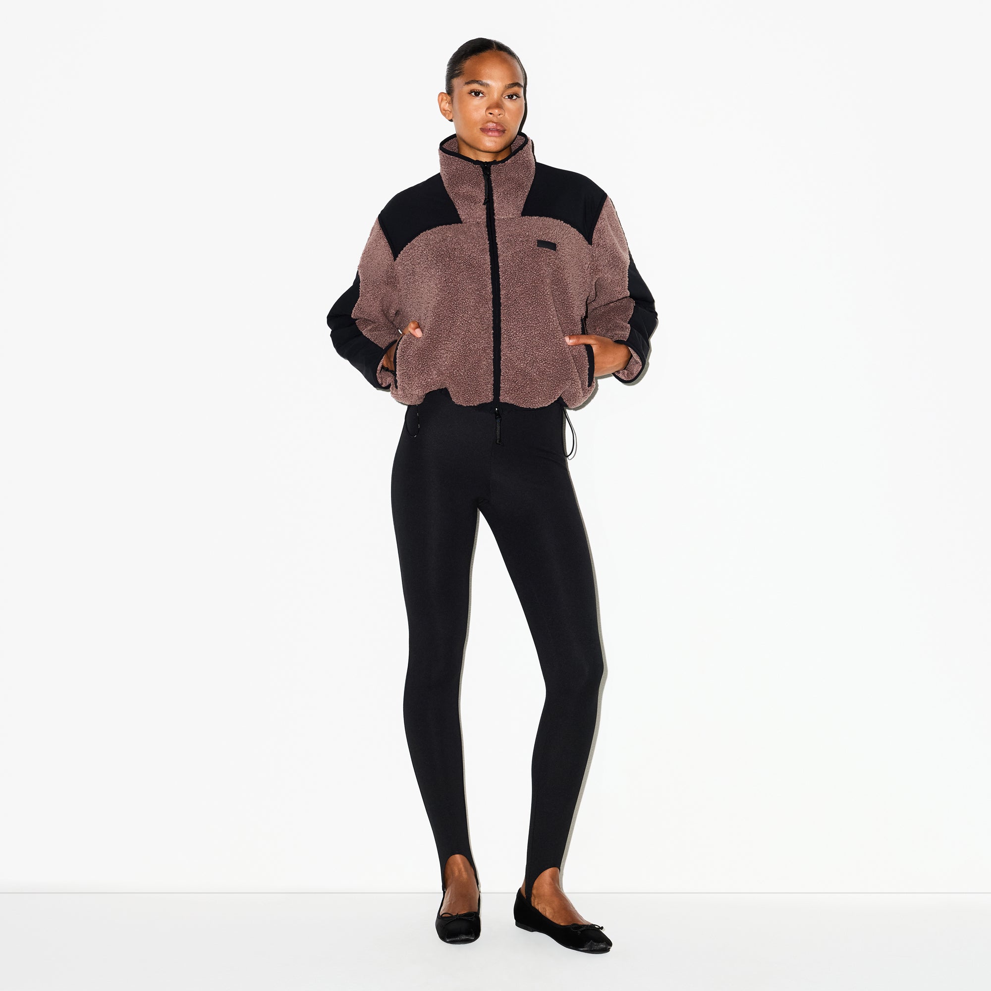SKIMS TEDDY BOXY ZIP UP JACKET | UMBER - Sneaker Türkiye
