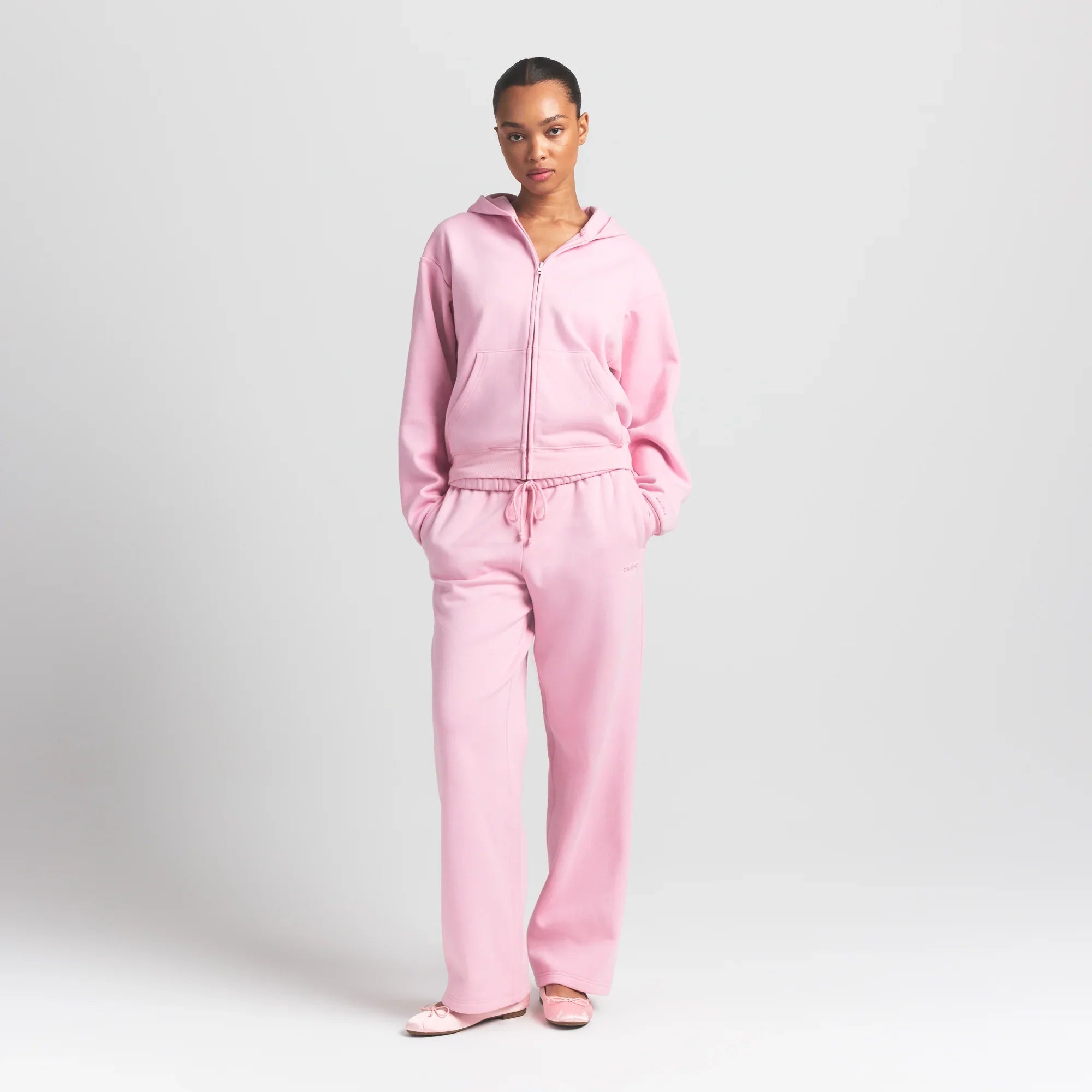 SKIMS COTTON FLEECE CLASSIC ZIP UP HOODIE | HALITE - Sneaker Türkiye