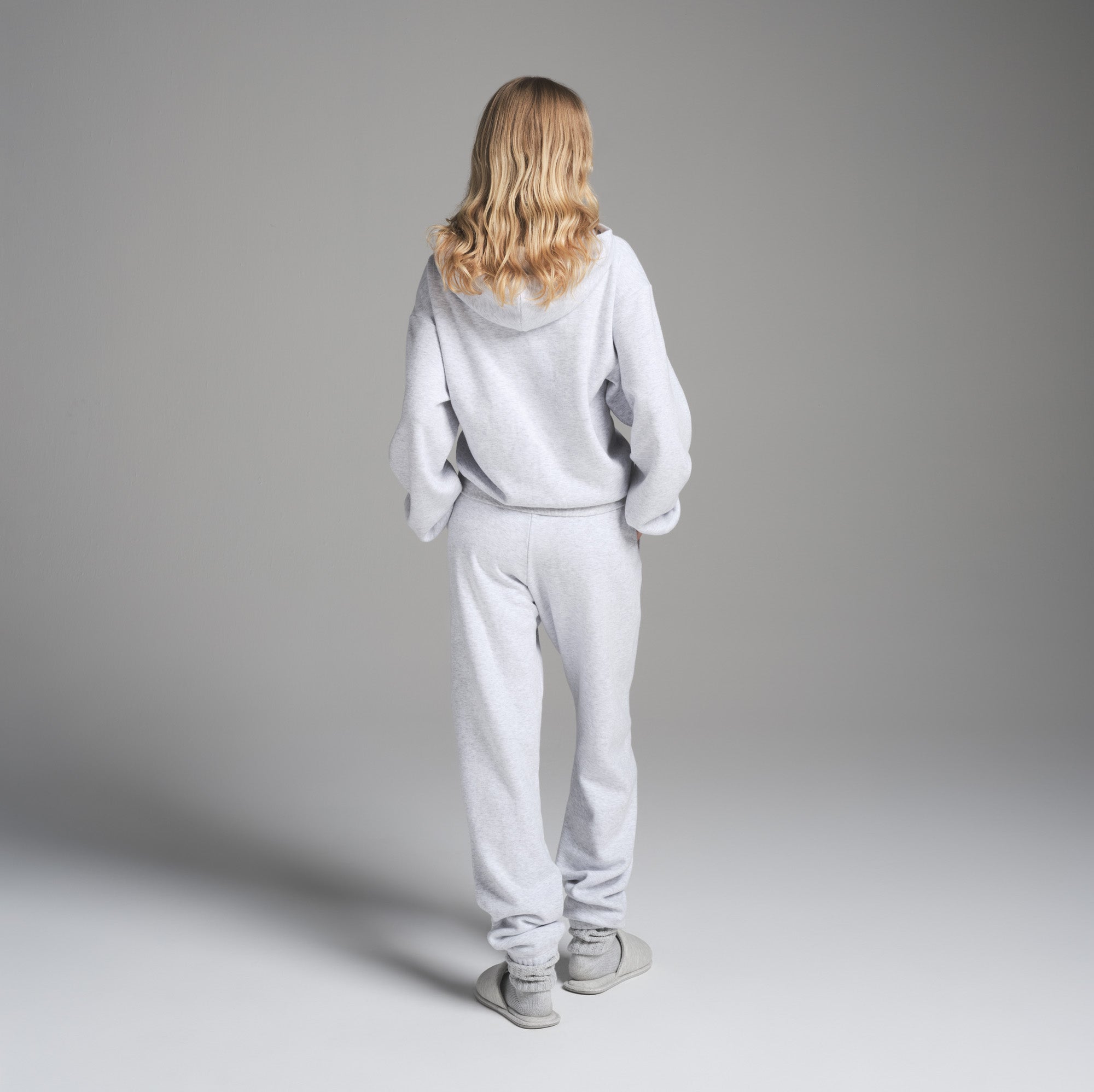SKIMS COTTON FLEECE CLASSIC ZIP UP HOODIE | LIGHT HEATHER GREY - Sneaker Türkiye