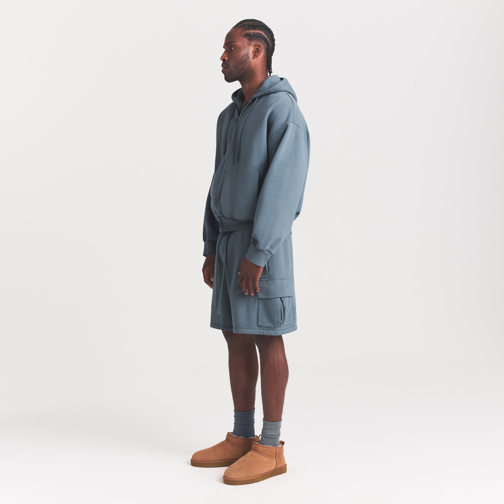 SKIMS HEAVYWEIGHT FLEECE MENS ZIP UP HOODIE | KYANITE - Sneaker Türkiye