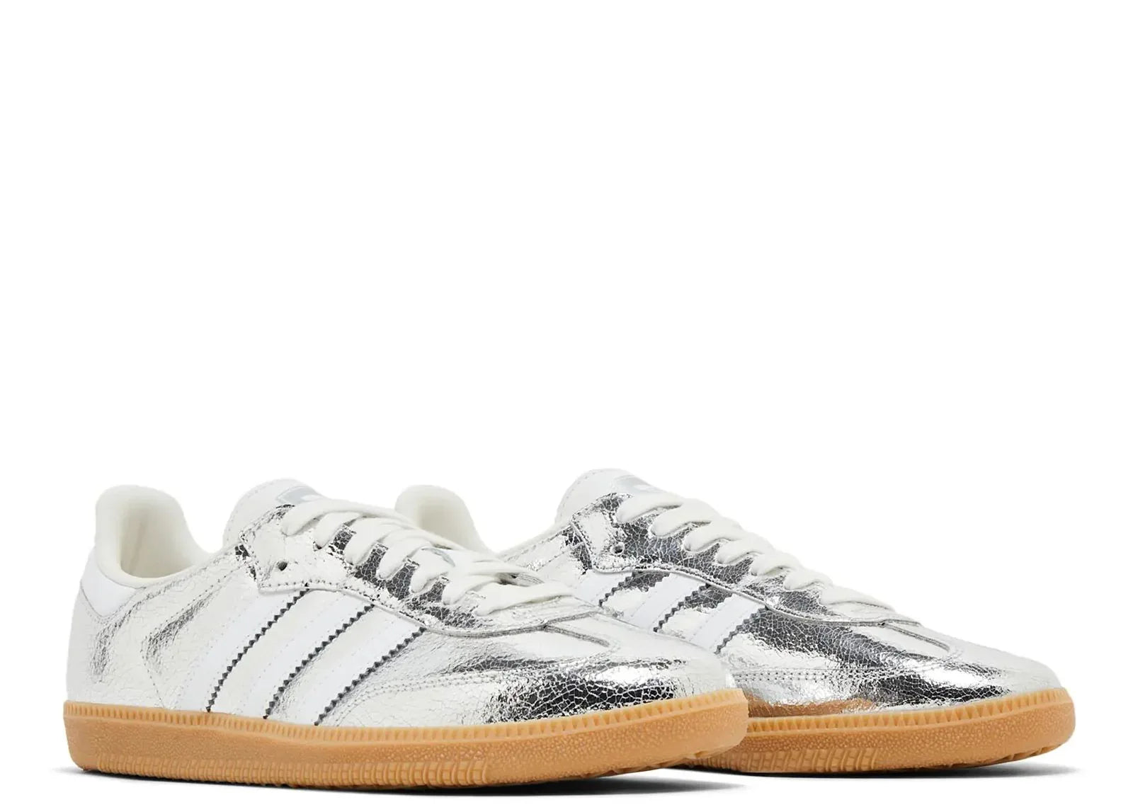 adidas Samba OG Silver Metallic Cracked Leather (W) - Sneaker Türkiye
