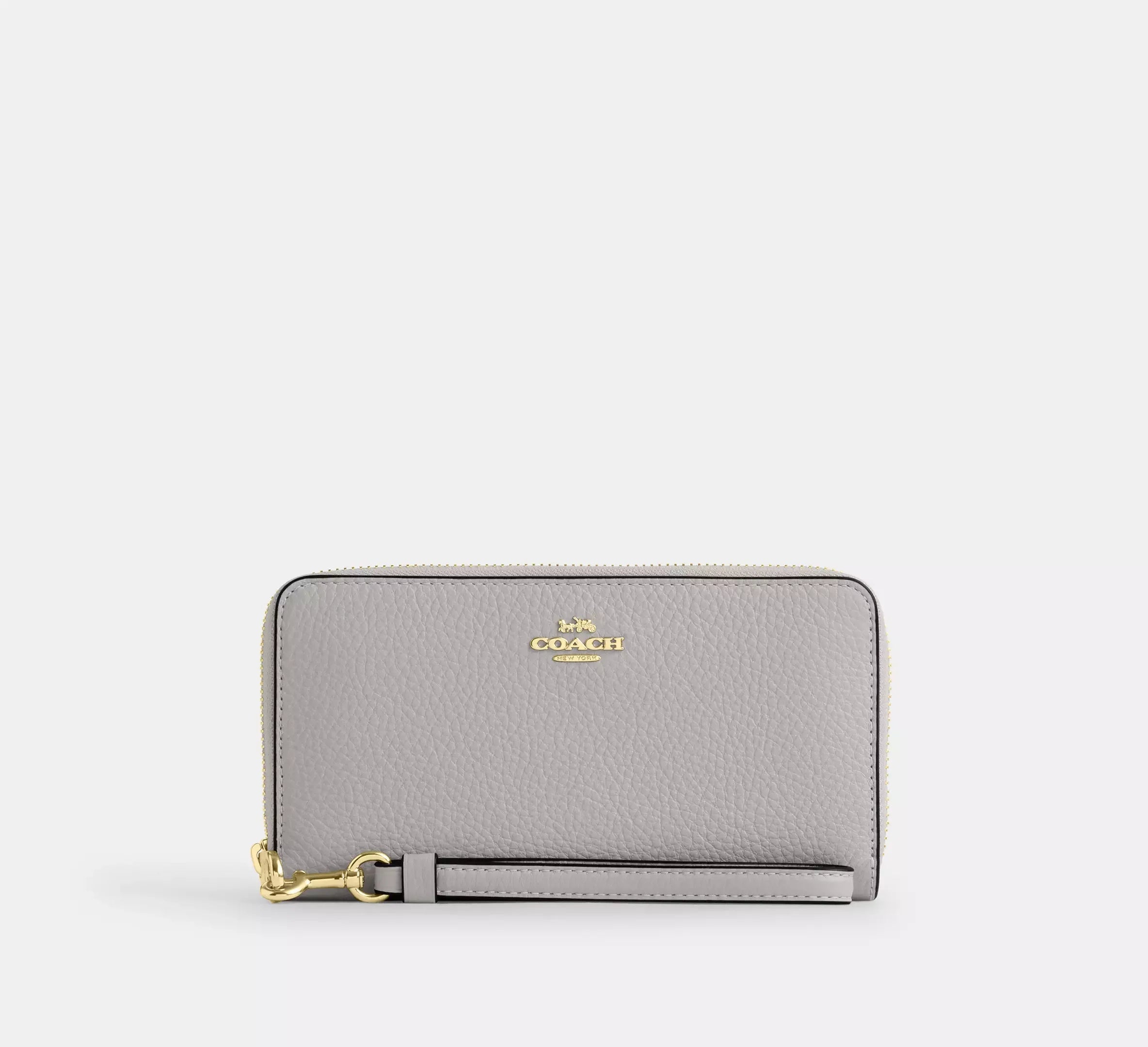 Coach Long Zip Around Wallet – Gold/Dove Grey - Sneaker Türkiye