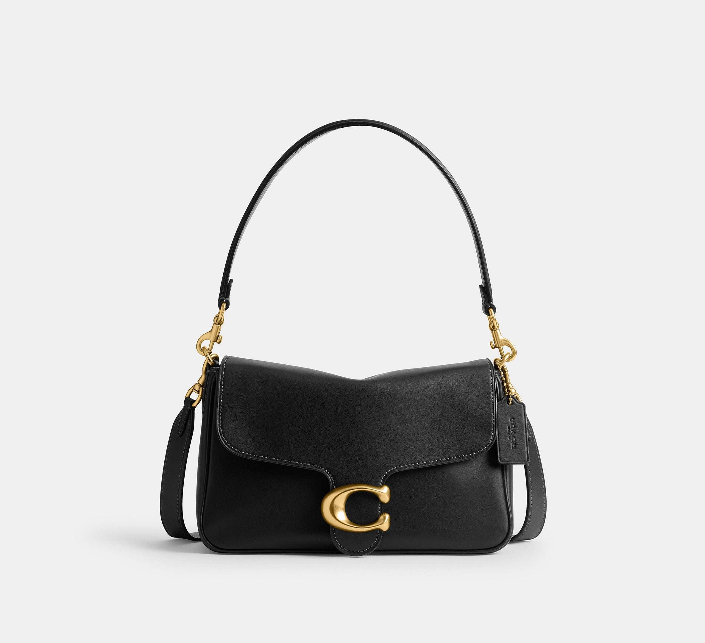 Coach Soft Tabby Shoulder Bag – Brass/Black - Sneaker Türkiye