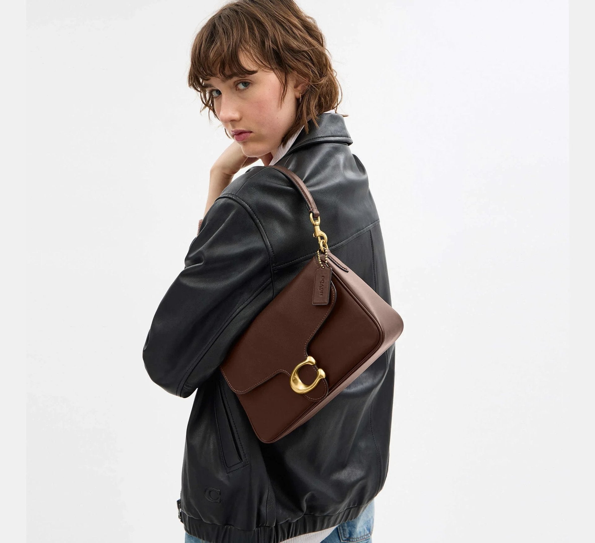 Coach Soft Tabby Shoulder Bag Brass Maple - Sneaker Türkiye