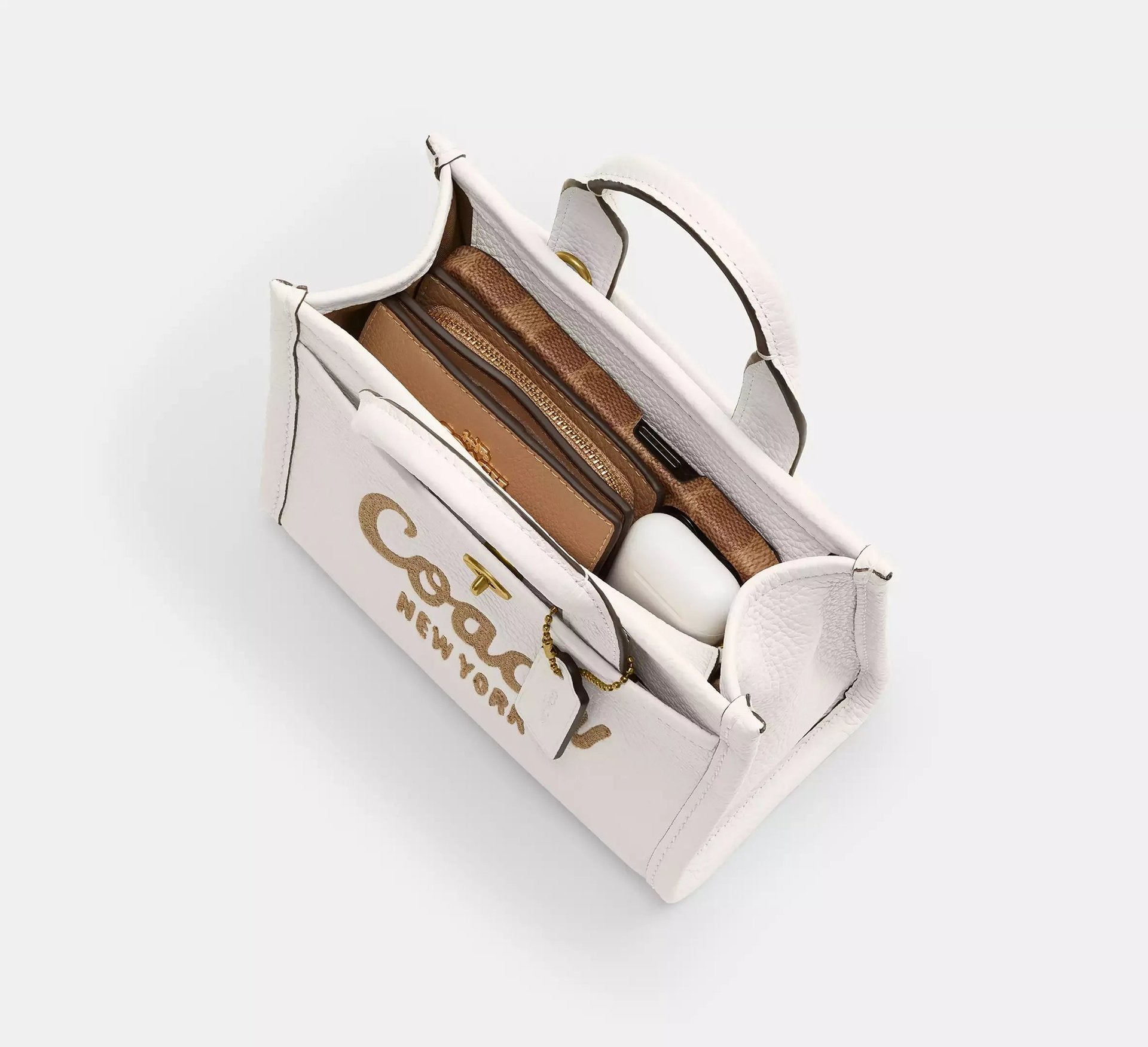 Coach Cargo Tote Bag 20 – Brass/Chalk - Sneaker Türkiye