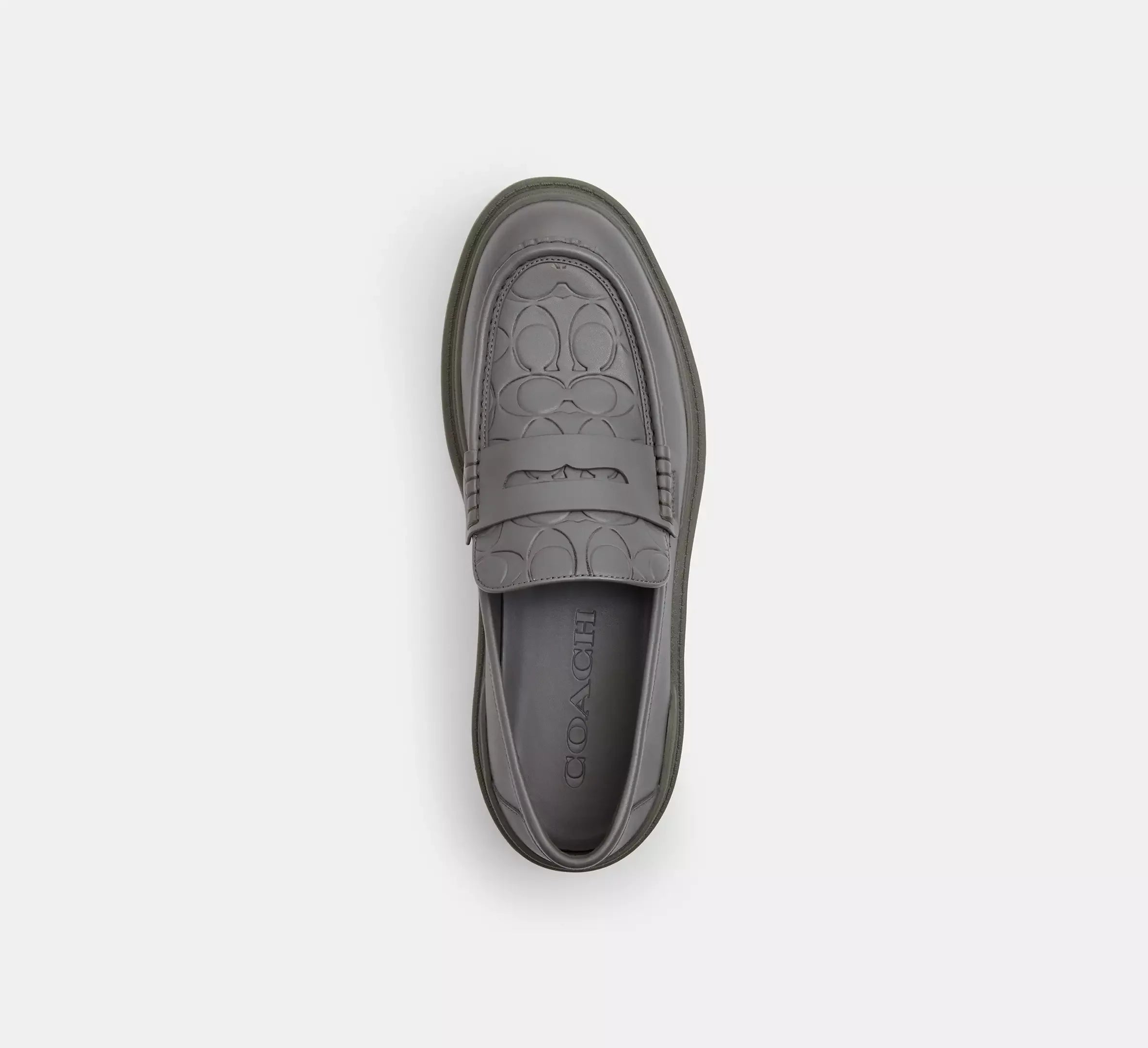 Coach Men’s Loafer With Signature Print – Charcoal - Sneaker Türkiye