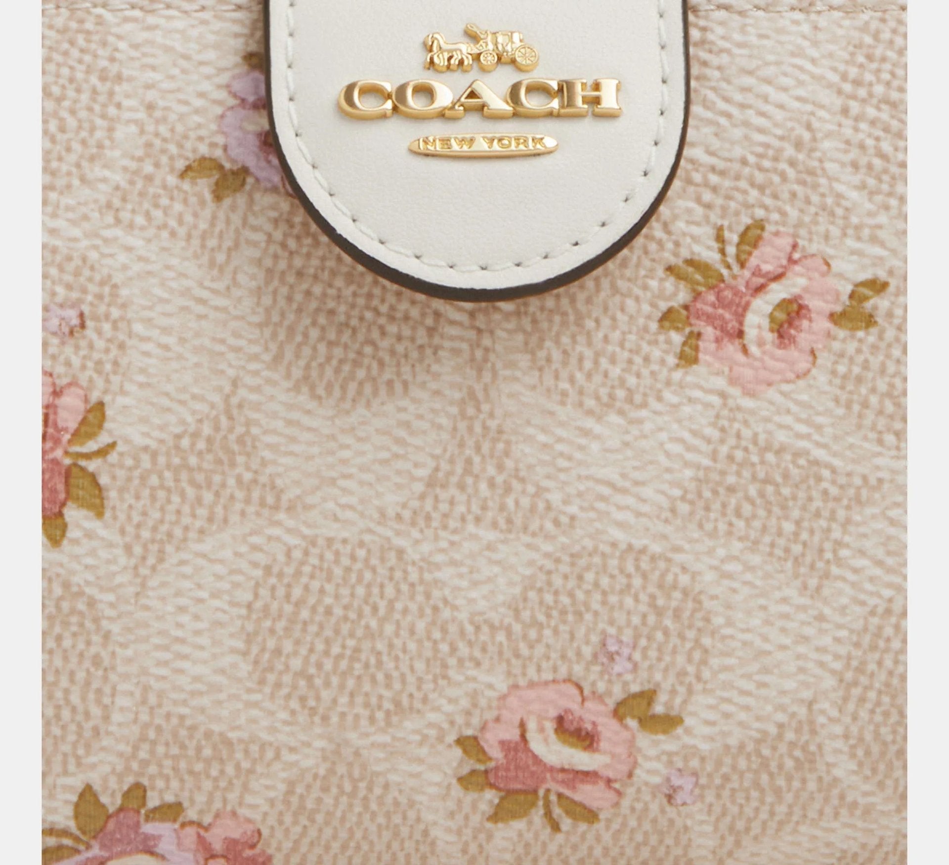 Coach Medium Corner Zip Wallet In Signature – Gold/Sand Multi - Sneaker Türkiye