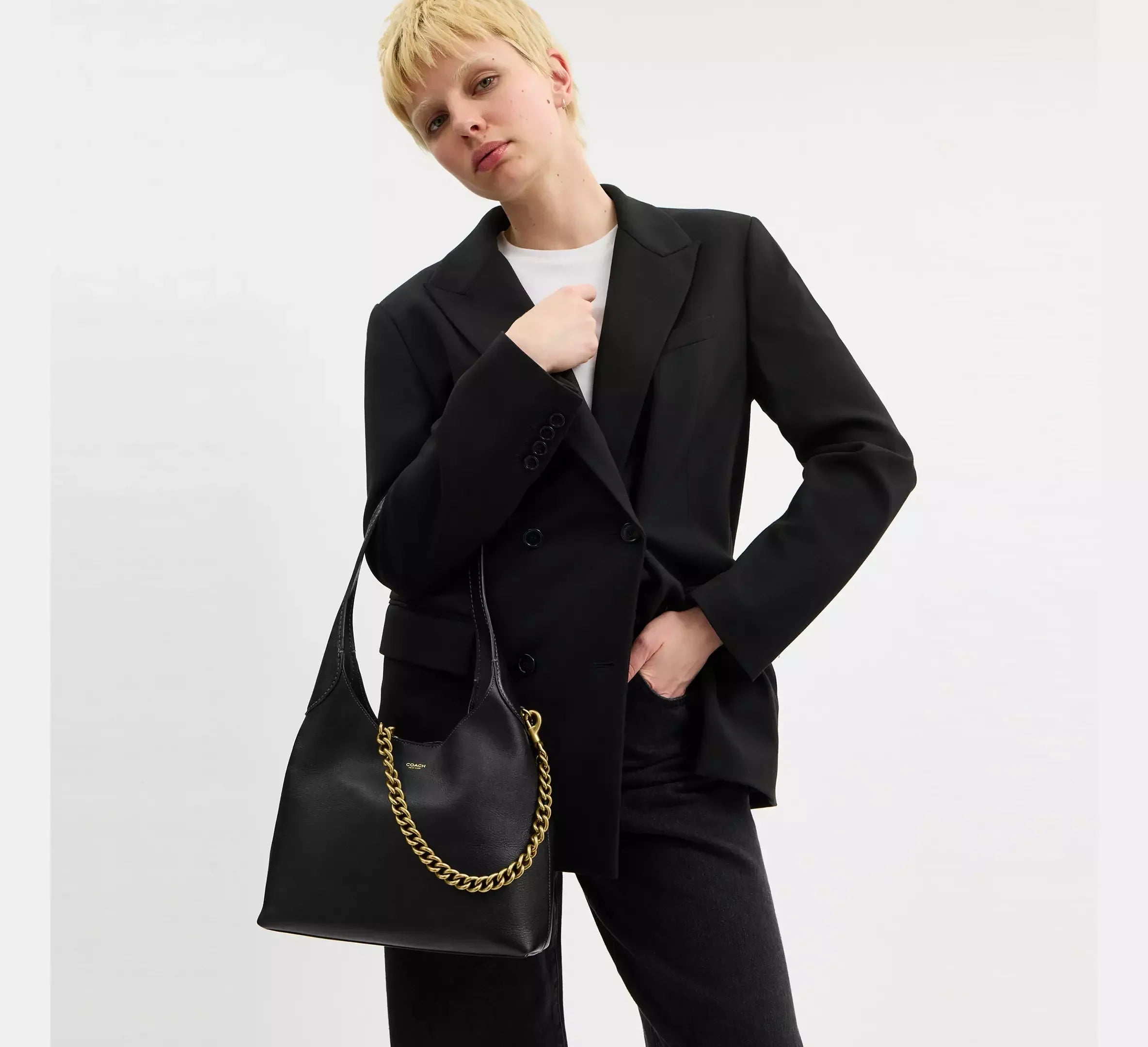 Coach Short Chunky Curb Chain Strap – Brass - Sneaker Türkiye