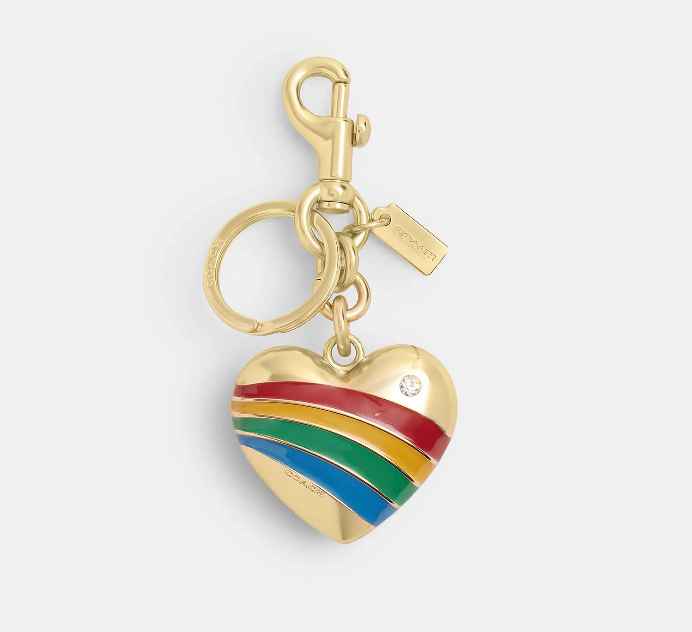 Coach Heart Bag Charm – Gold/Multi - Sneaker Türkiye