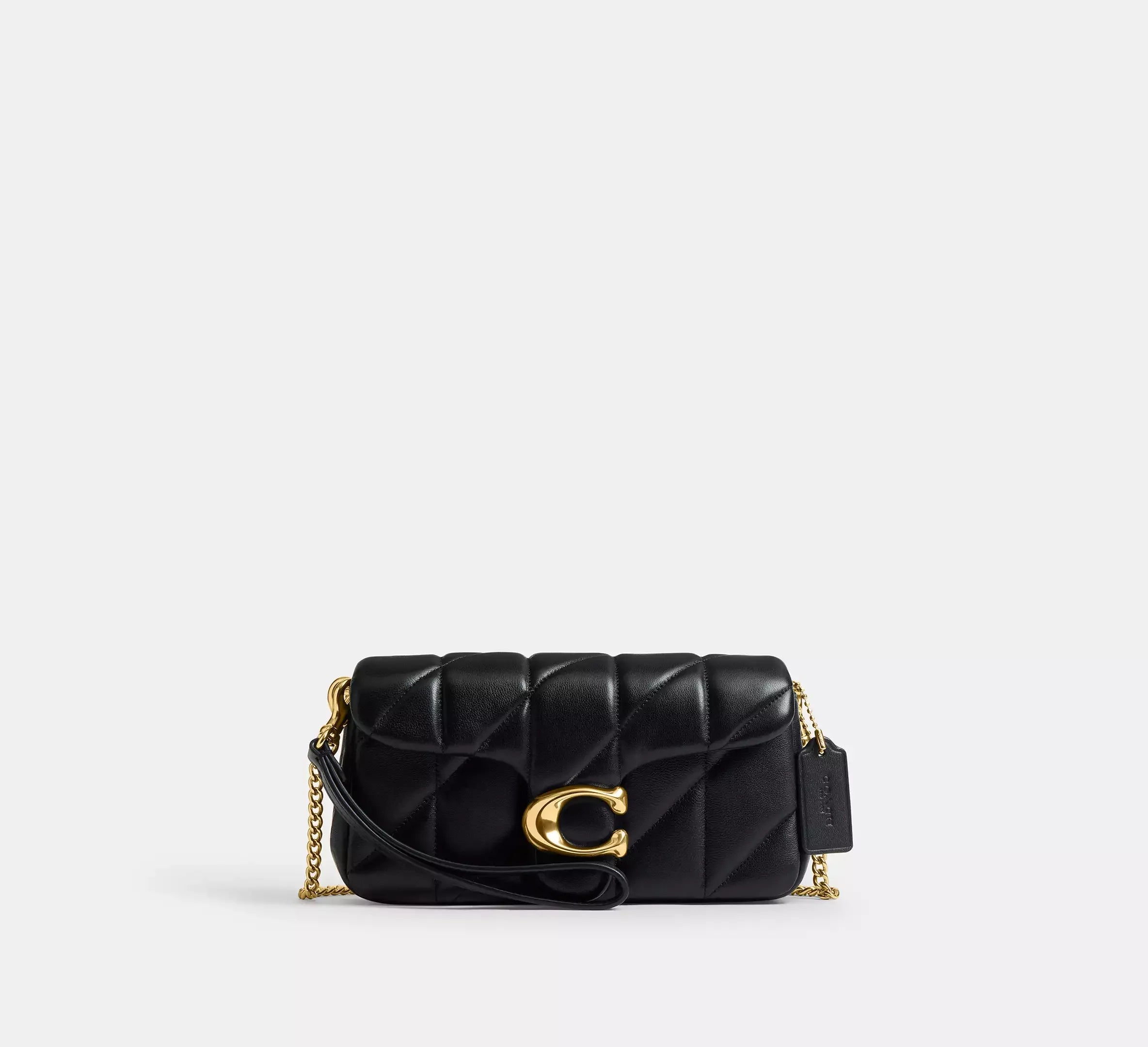 Coach Tabby Chain Crossbody Bag 19 With Quilting – Brass/Black - Sneaker Türkiye