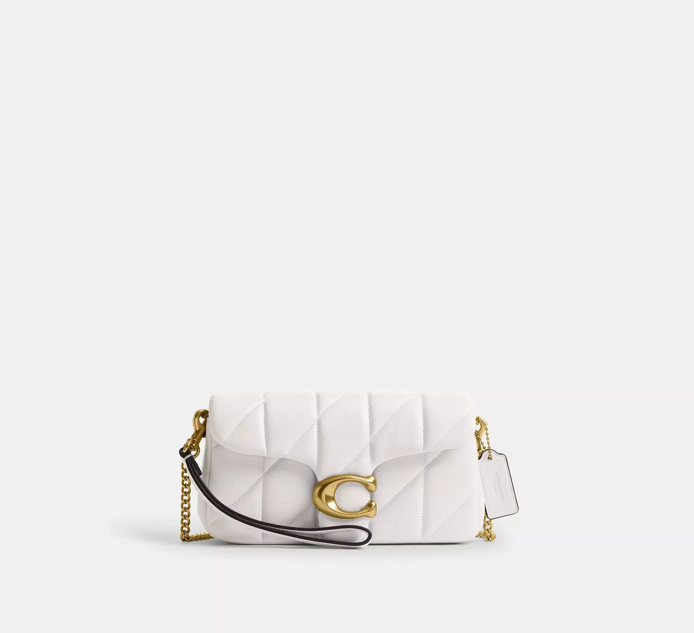 Coach Tabby Chain Crossbody Bag 19 With Quilting – Smooth Leather/Brass/Chalk - Sneaker Türkiye