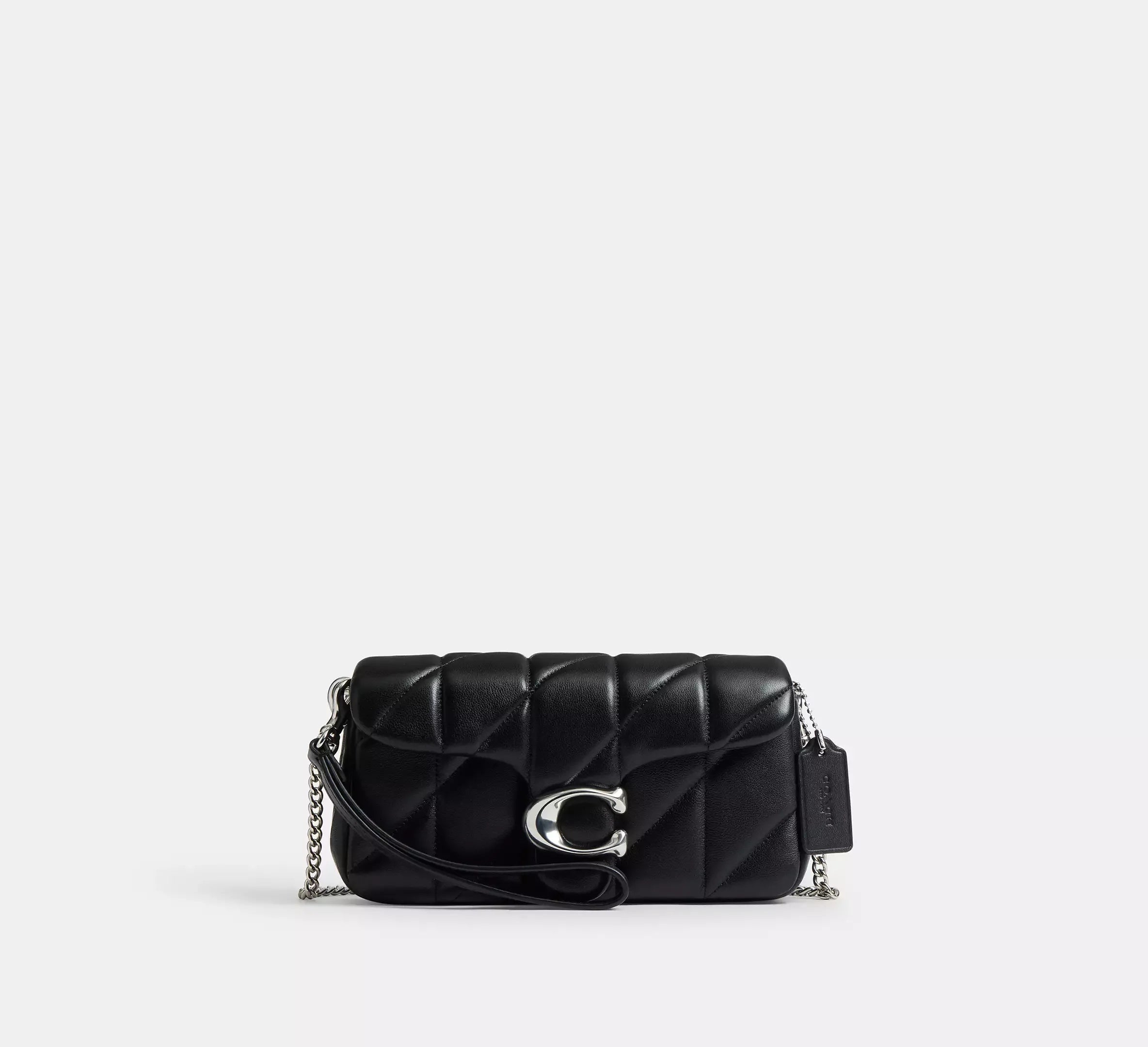 Coach Tabby Chain Crossbody Bag 19 With Quilting – Smooth Leather/Silver/Black - Sneaker Türkiye