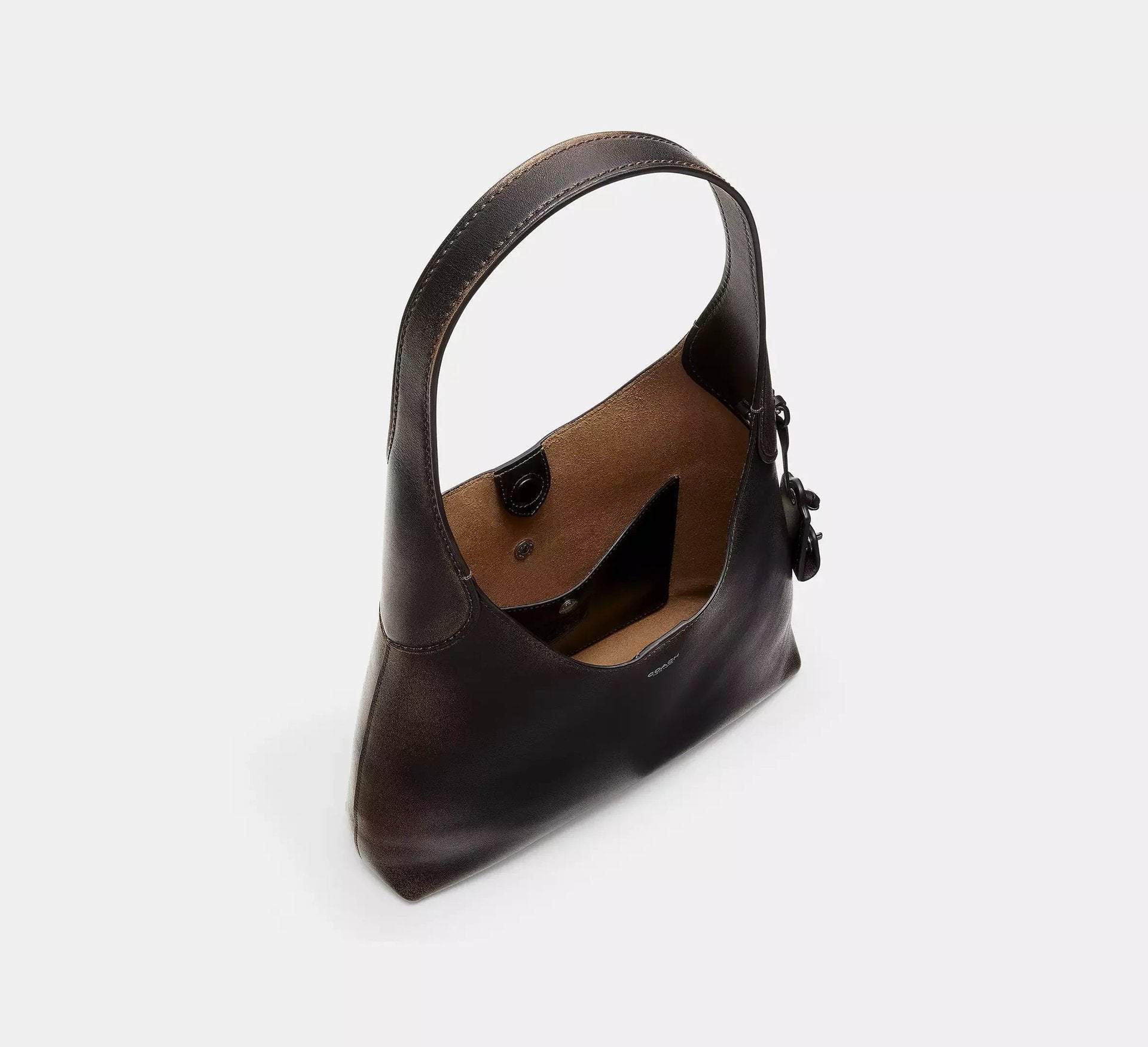 Coach Brooklyn Shoulder Bag 28 In Loved Leather – Silver/Black Brown - Sneaker Türkiye