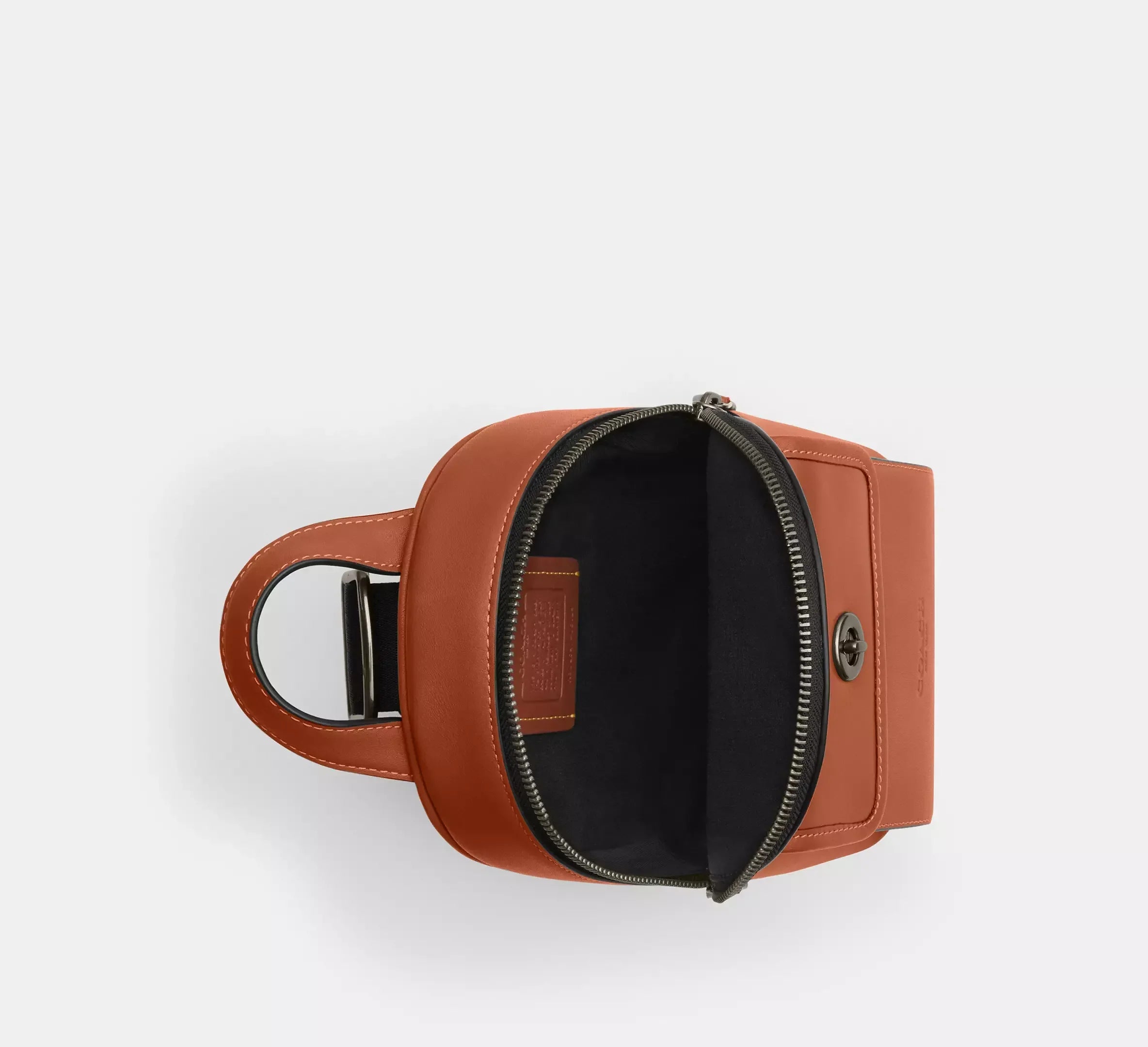Coach Small Turnlock Sling Pack – Gunmetal/Tan - Sneaker Türkiye