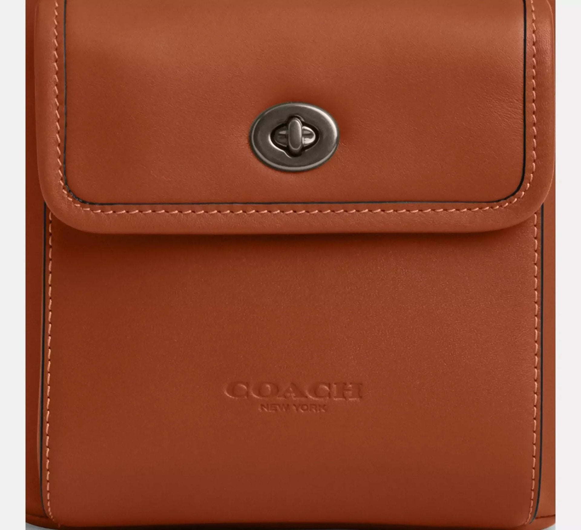 Coach Small Turnlock Sling Pack – Gunmetal/Tan - Sneaker Türkiye