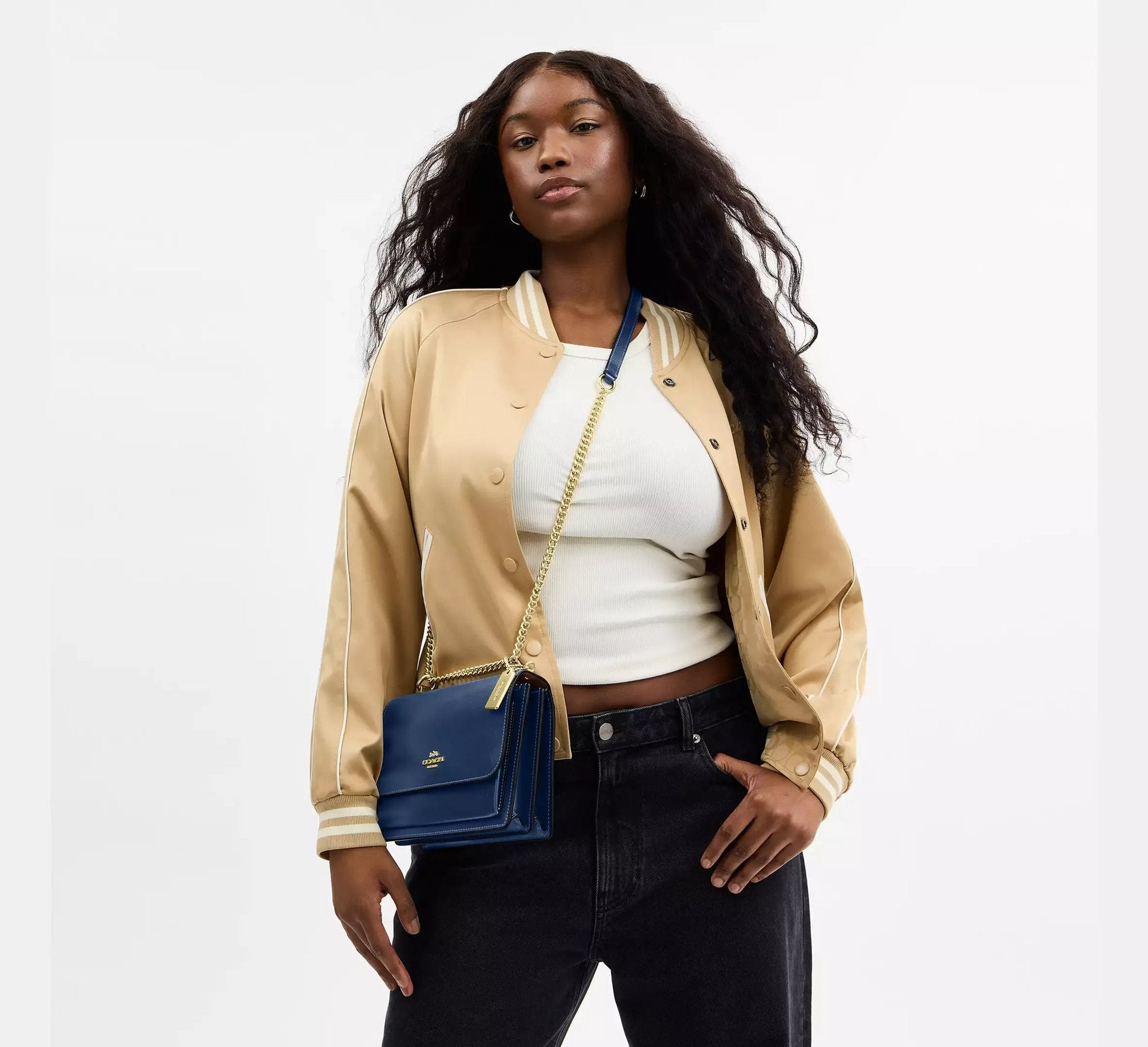 Coach Klare Crossbody Bag – Gold/Deep Blue - Sneaker Türkiye