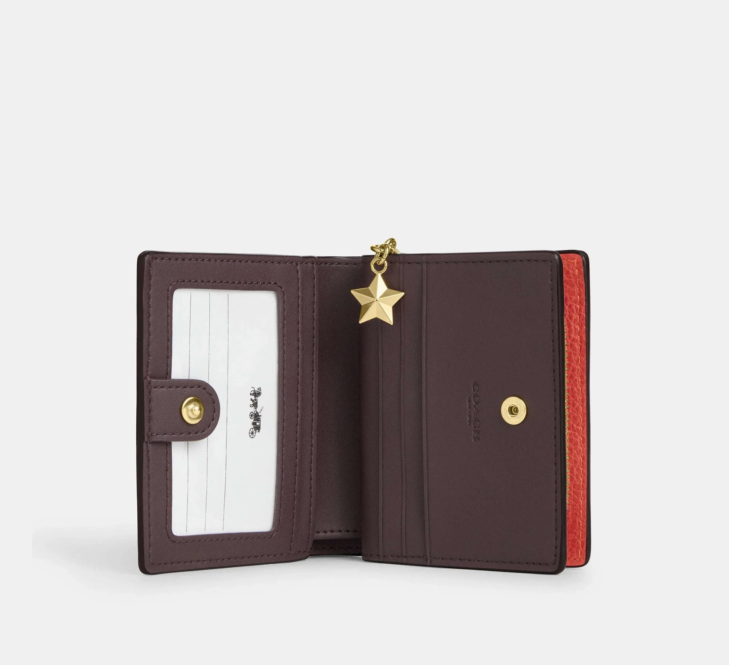 Coach Snap Wallet With Charm – Gold/Mango - Sneaker Türkiye