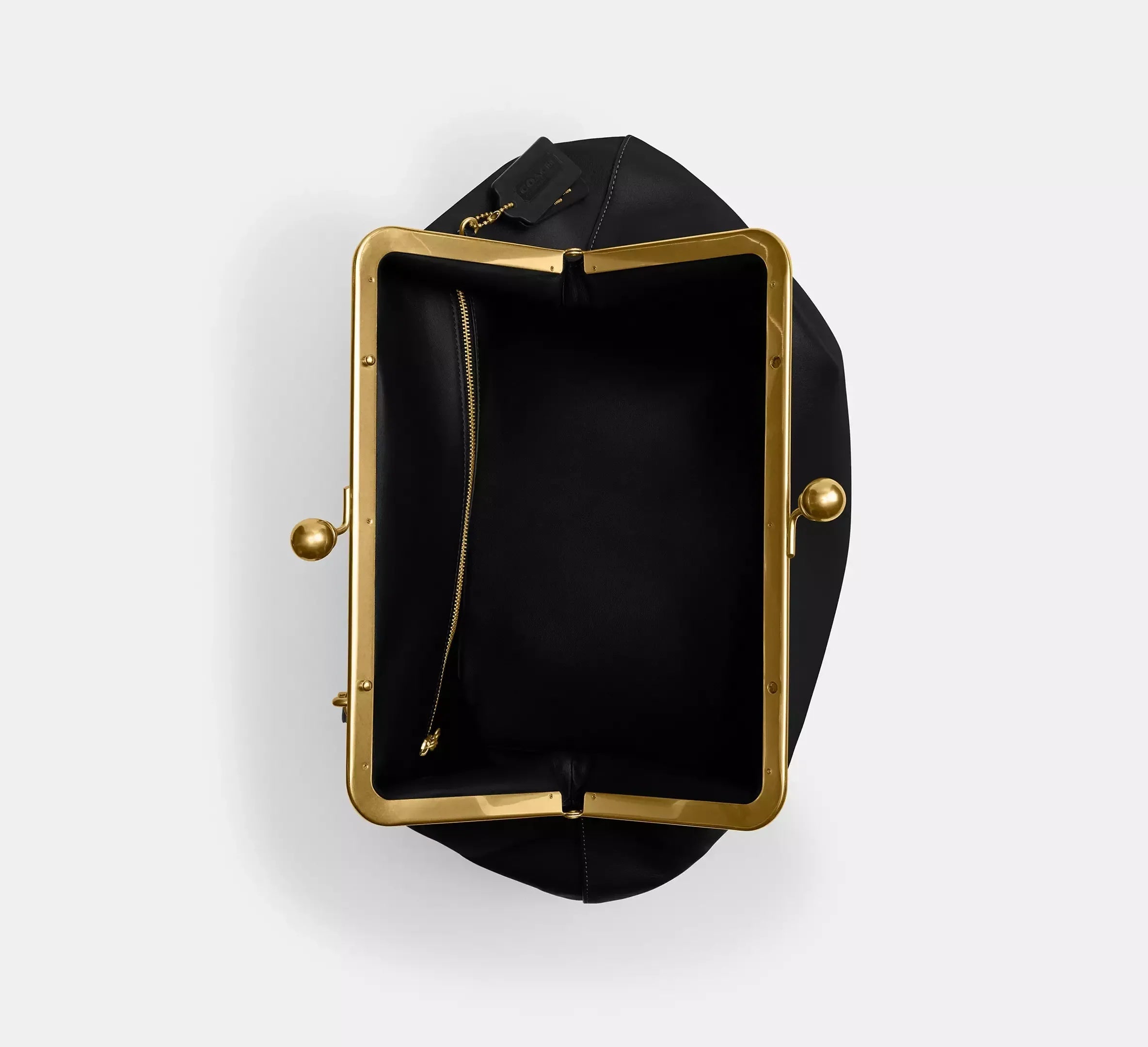 Coach Large Kisslock Frame Bag SEZON – Brass/Black - Sneaker Türkiye