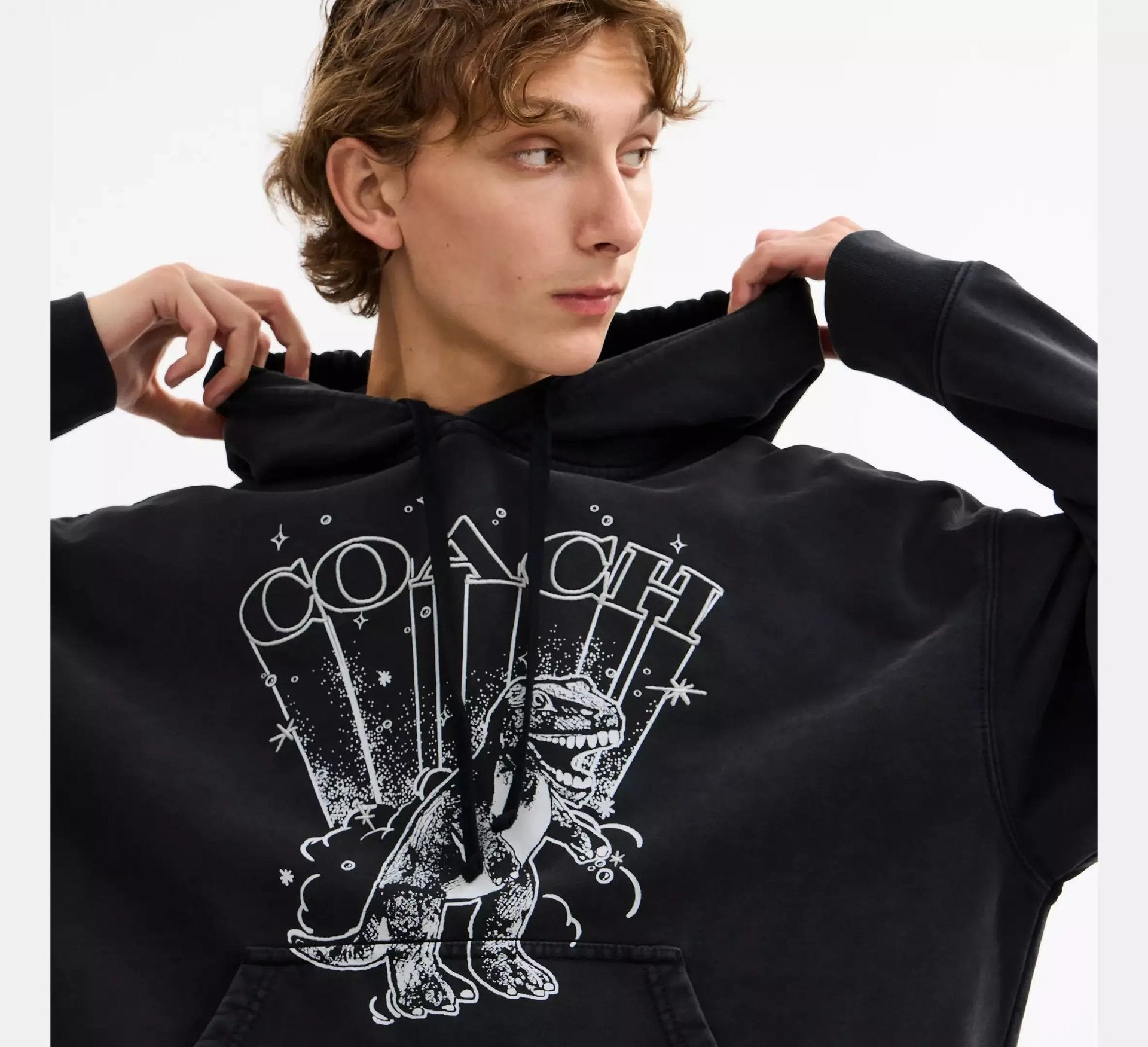 Coach T-Rex Hoodie – Washed Black - Sneaker Türkiye