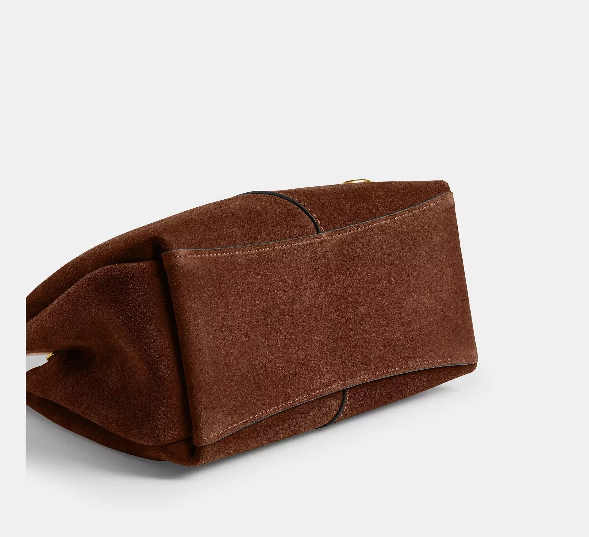Coach Lana Shoulder Bag 23 Suede/Brass/Warm Brown - Sneaker Türkiye