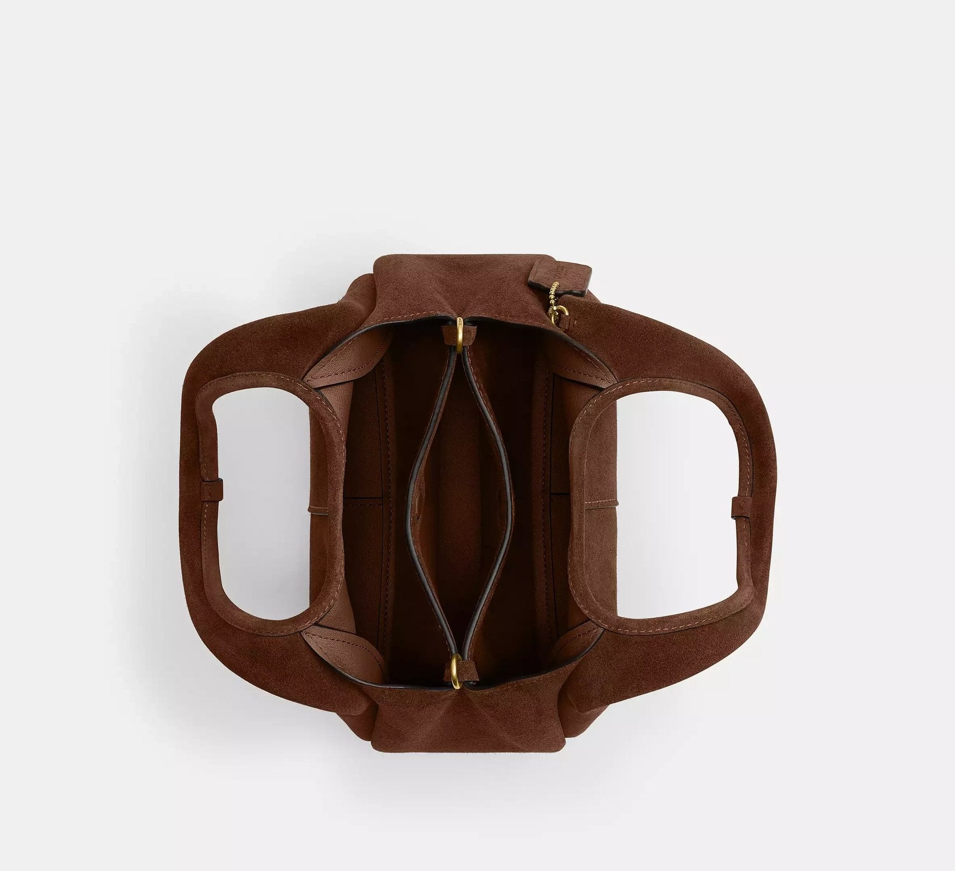 Coach Lana Shoulder Bag 23 Suede/Brass/Warm Brown - Sneaker Türkiye