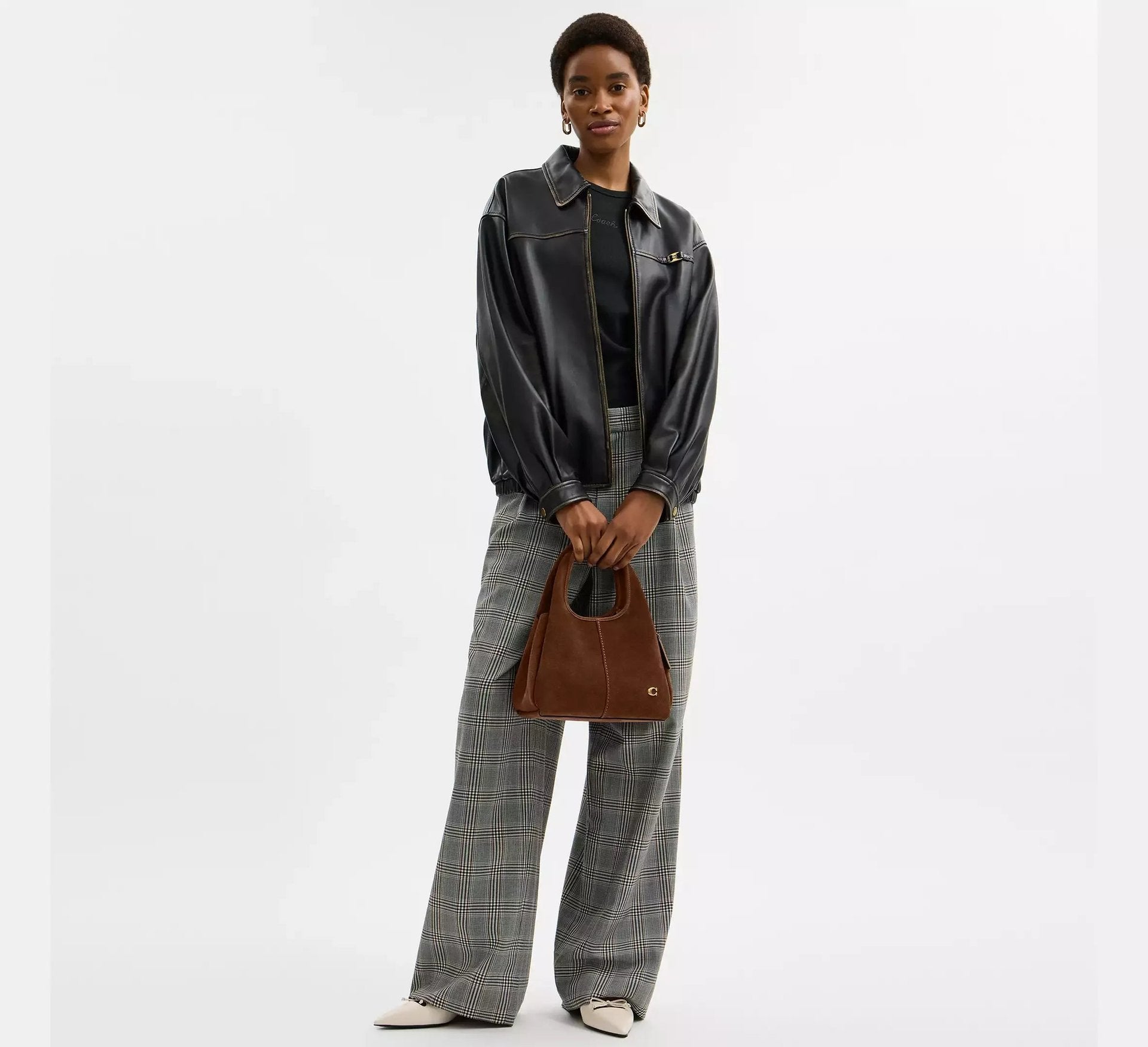 Coach Lana Shoulder Bag 23 Suede/Brass/Warm Brown - Sneaker Türkiye