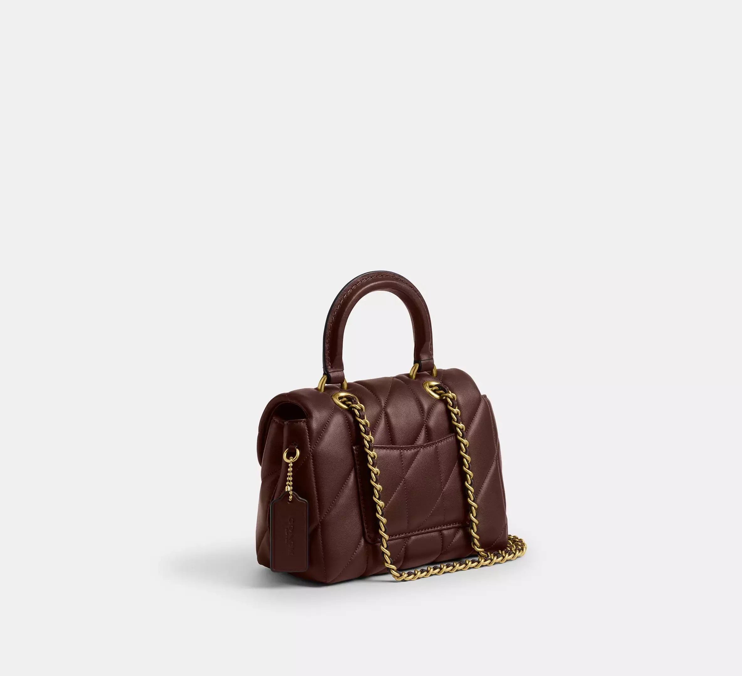 Coach Tabby Top Handle Bag With Quilting – Brass/Maple - Sneaker Türkiye