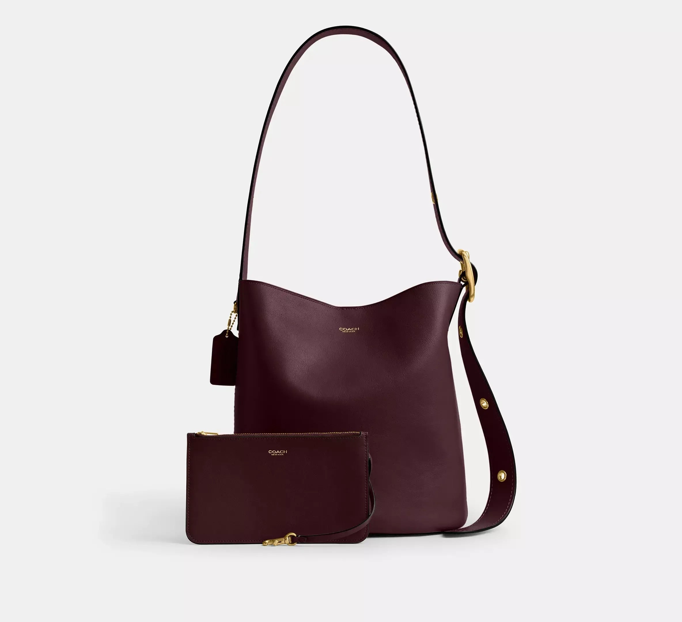 Coach Bleecker Bucket Bag – Brass/Merlot - Sneaker Türkiye