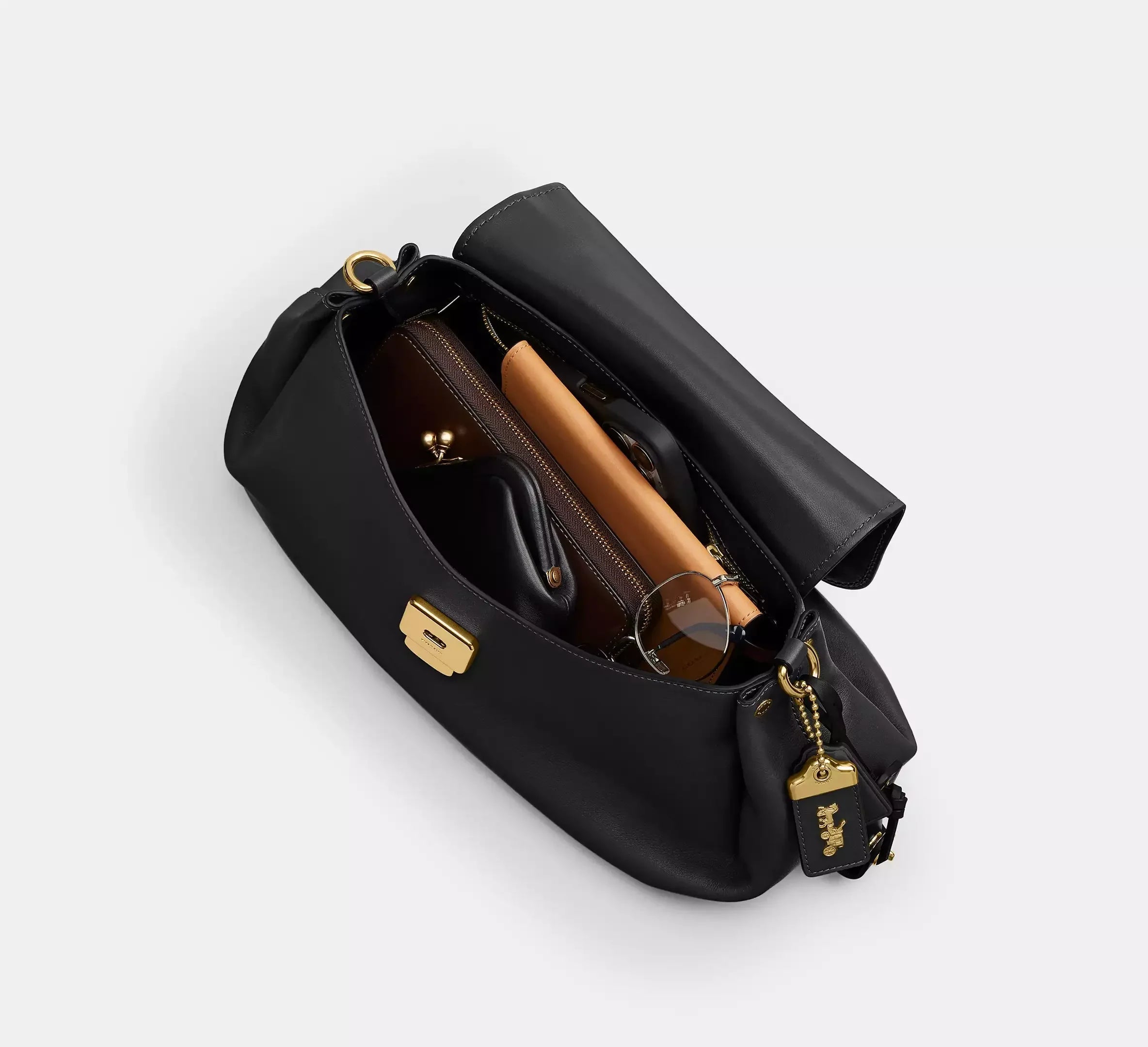 Coach Slouchy Rogue Top Handle Bag SEZON – Brass/Black - Sneaker Türkiye