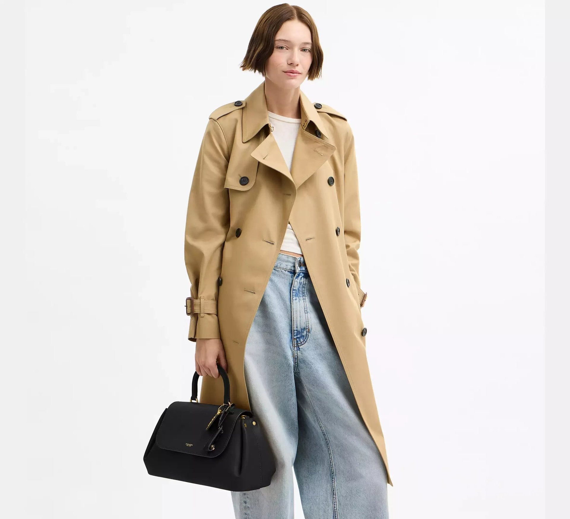 Coach Slouchy Rogue Top Handle Bag SEZON – Brass/Black - Sneaker Türkiye