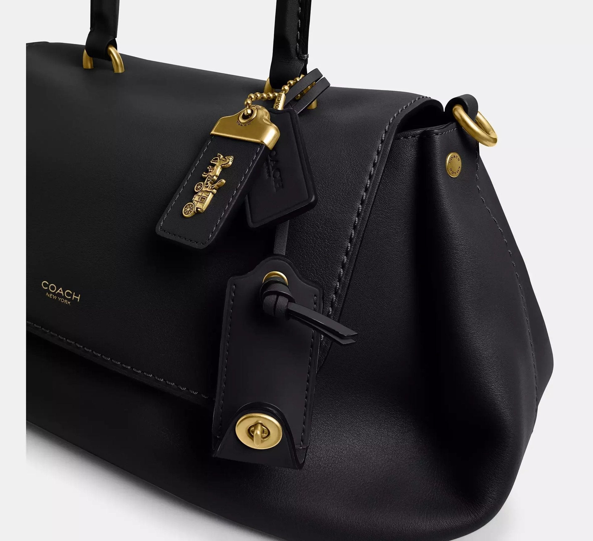 Coach Slouchy Rogue Top Handle Bag SEZON – Brass/Black - Sneaker Türkiye