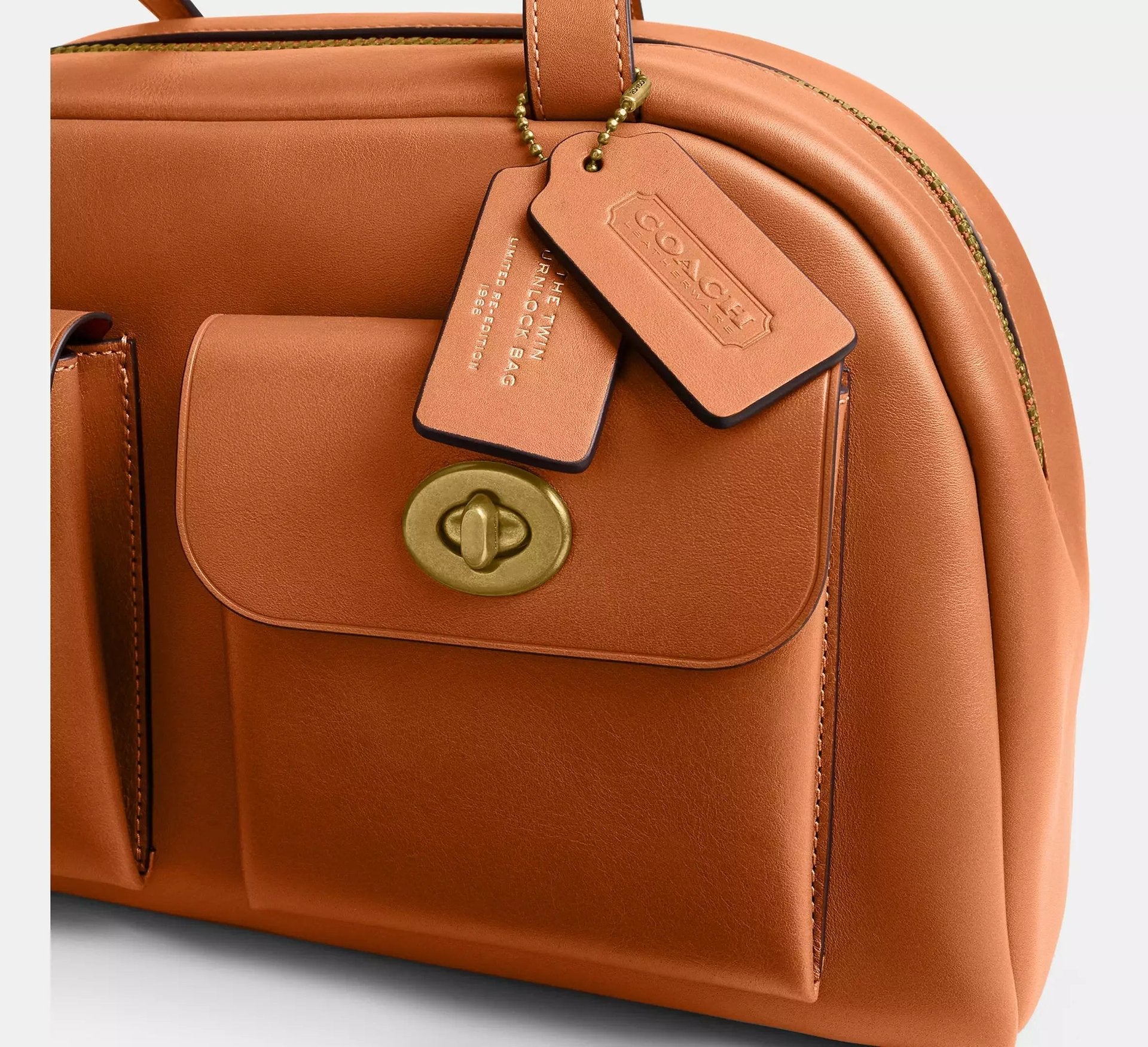 Coach Twin Turnlock Bag SEZON – Dark Brass/Toffee - Sneaker Türkiye