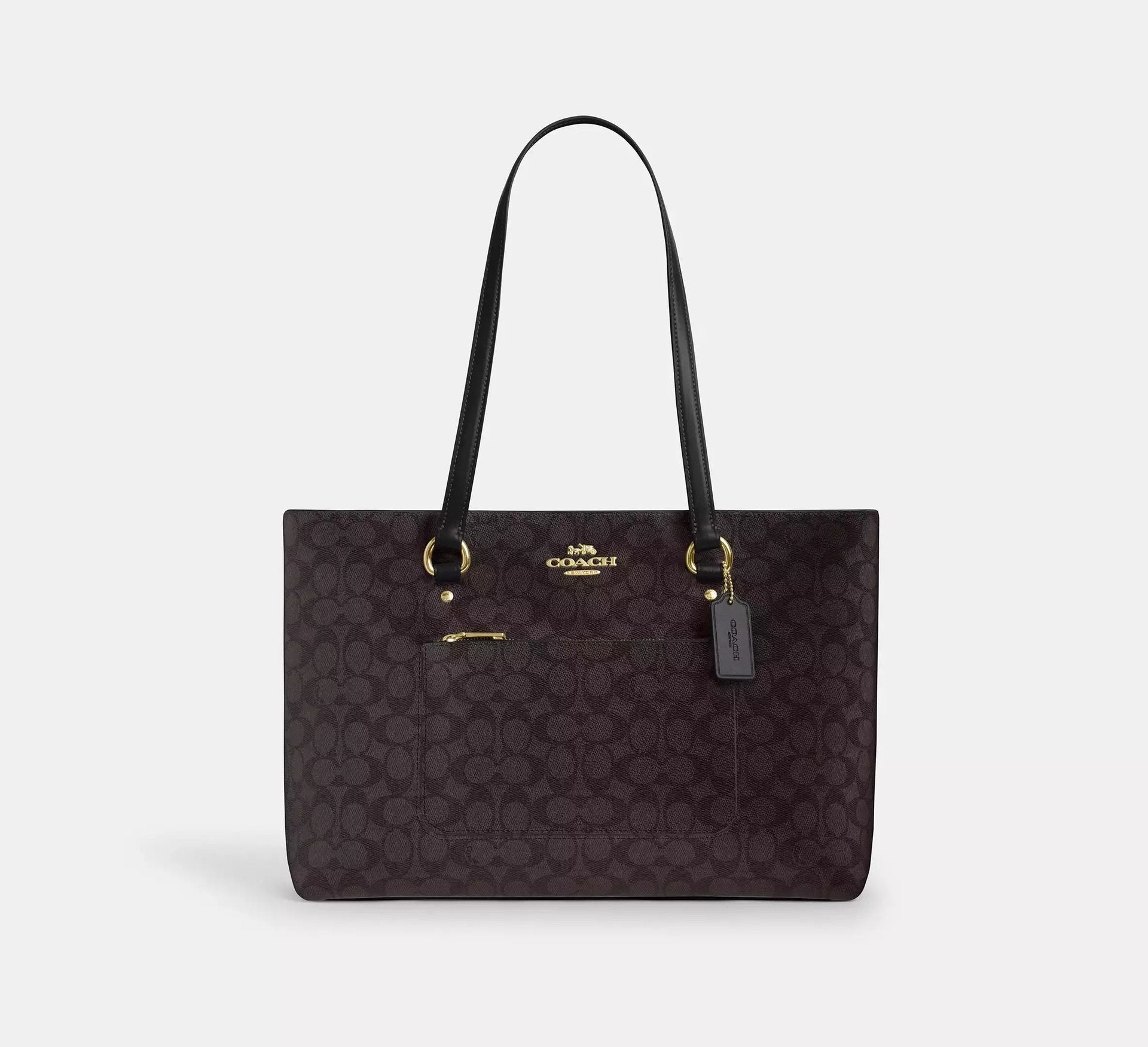 Coach Station Tote Bag In Signature – Gold/Walnut/Black - Sneaker Türkiye