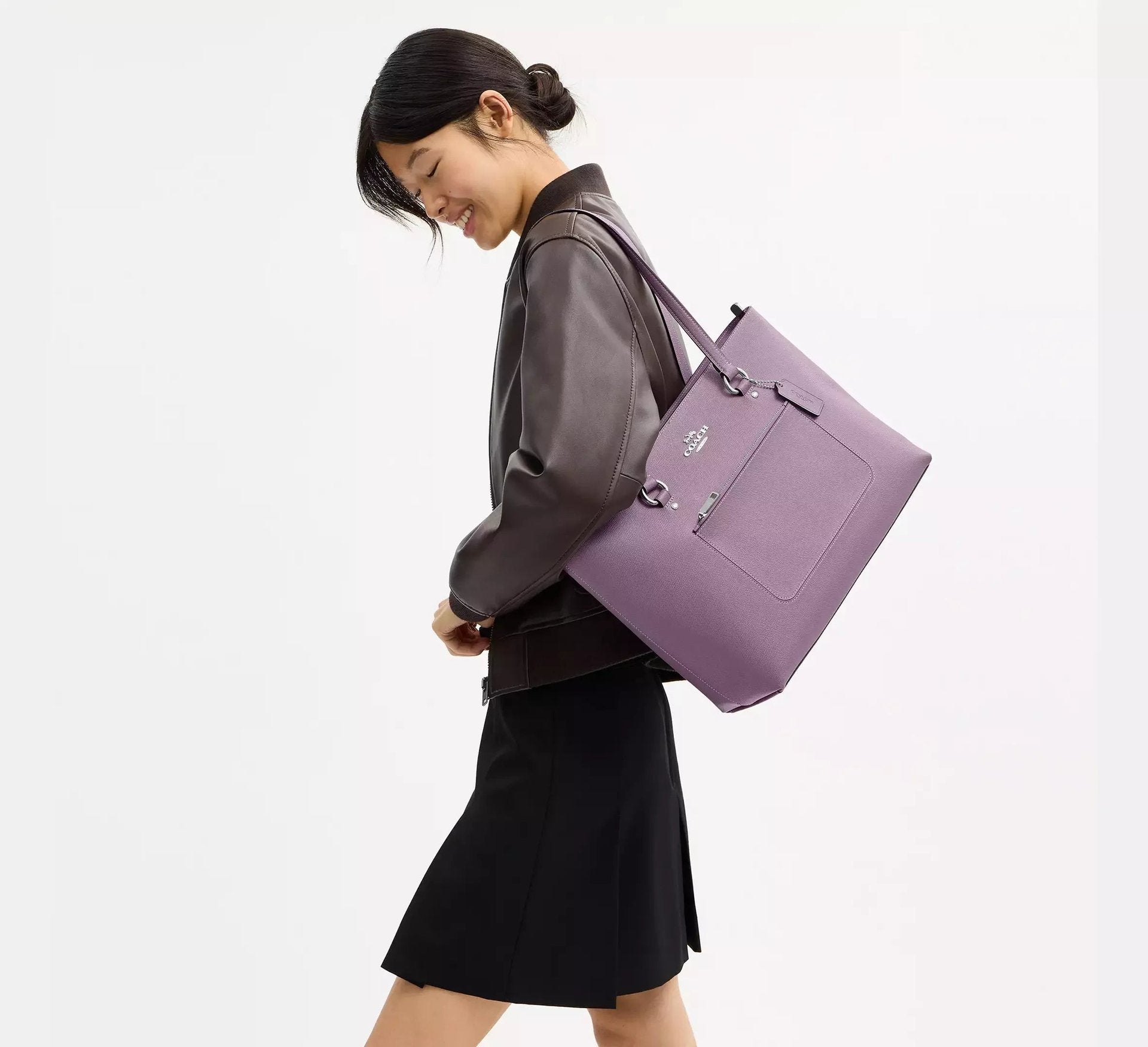 Coach Station Tote Bag – Silver/Jasmine - Sneaker Türkiye
