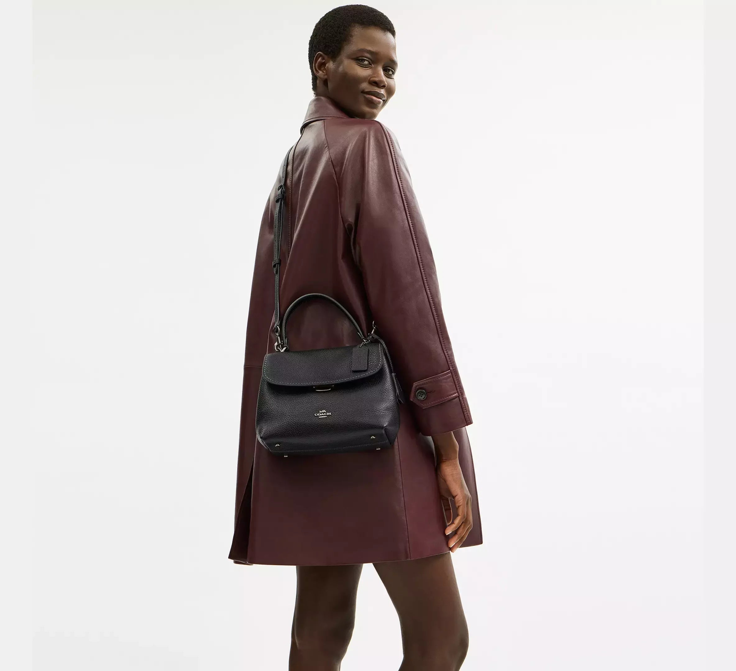 Coach Emory Top Handle Bag – Gunmetal/Black - Sneaker Türkiye
