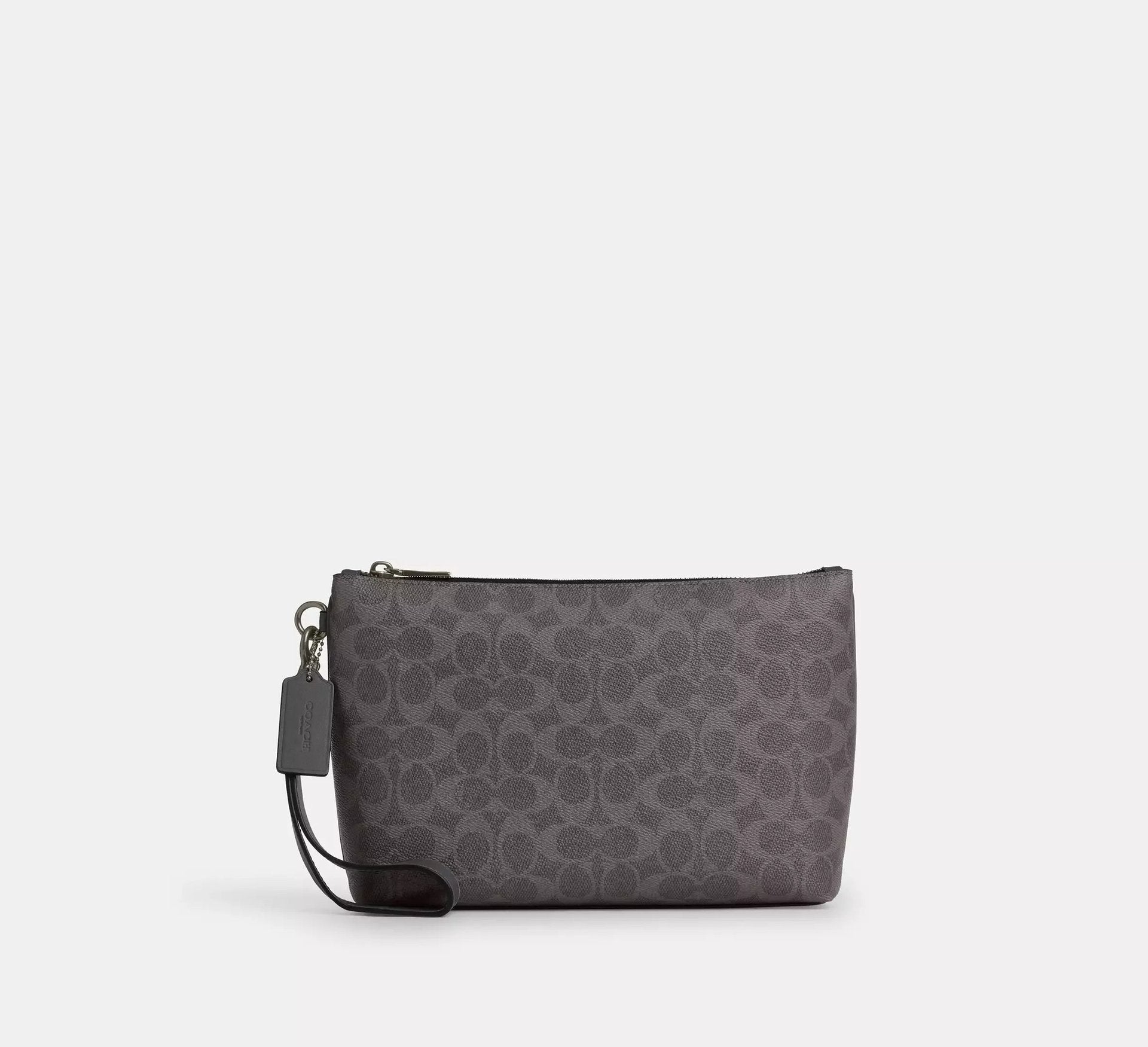 Coach Pouch In Signature – Gunmetal/Grey/Charcoal - Sneaker Türkiye