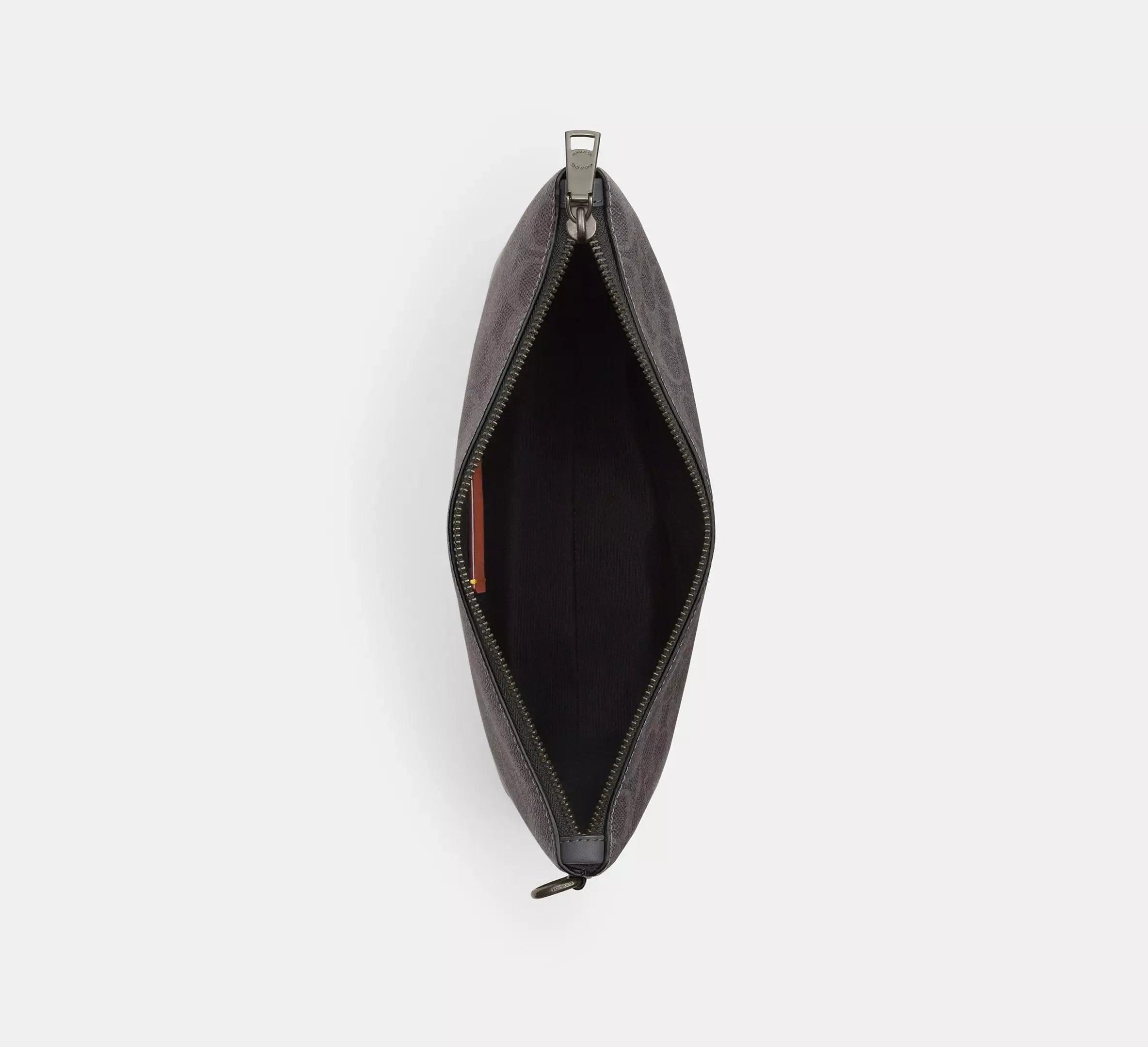 Coach Pouch In Signature – Gunmetal/Grey/Charcoal - Sneaker Türkiye