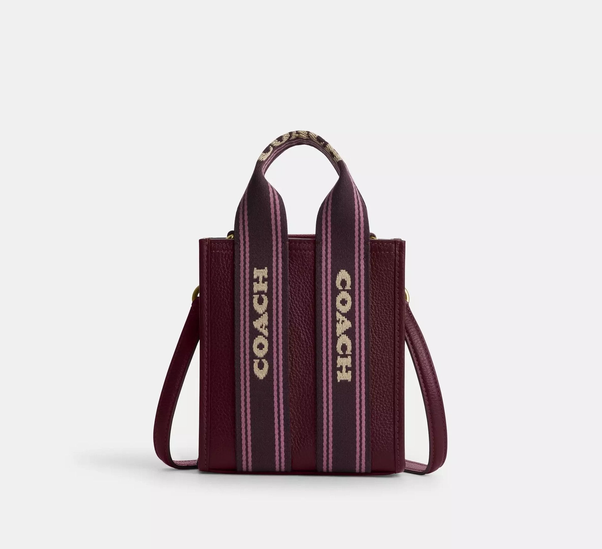Coach Smith Mini Tote Bag – Gold/Dark Wine - Sneaker Türkiye
