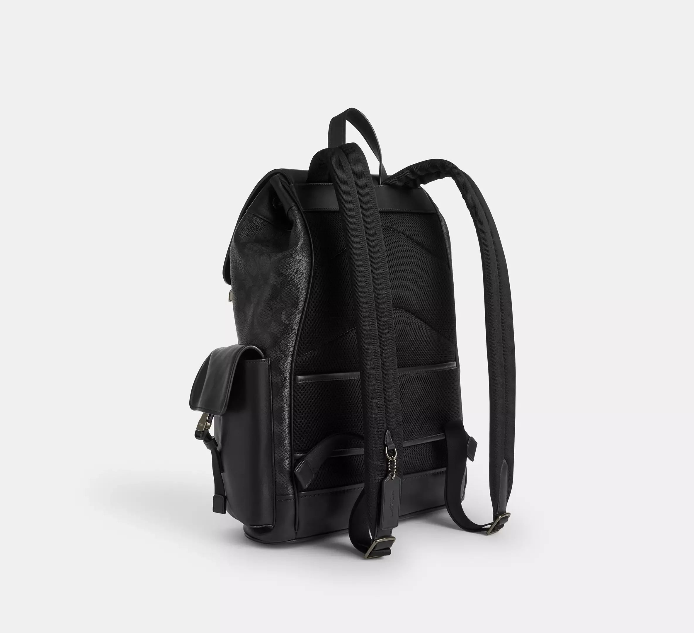 Coach Clark Backpack In Signature – Gunmetal/Charcoal/Black - Sneaker Türkiye