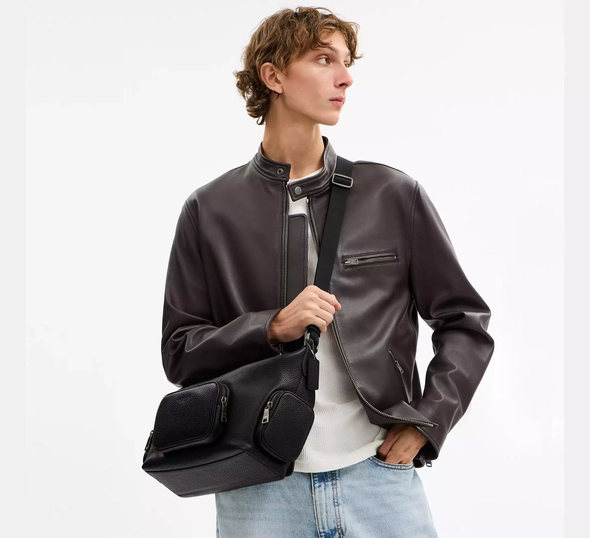 Coach Finn Crossbody Bag With Pockets – Gunmetal/Black - Sneaker Türkiye