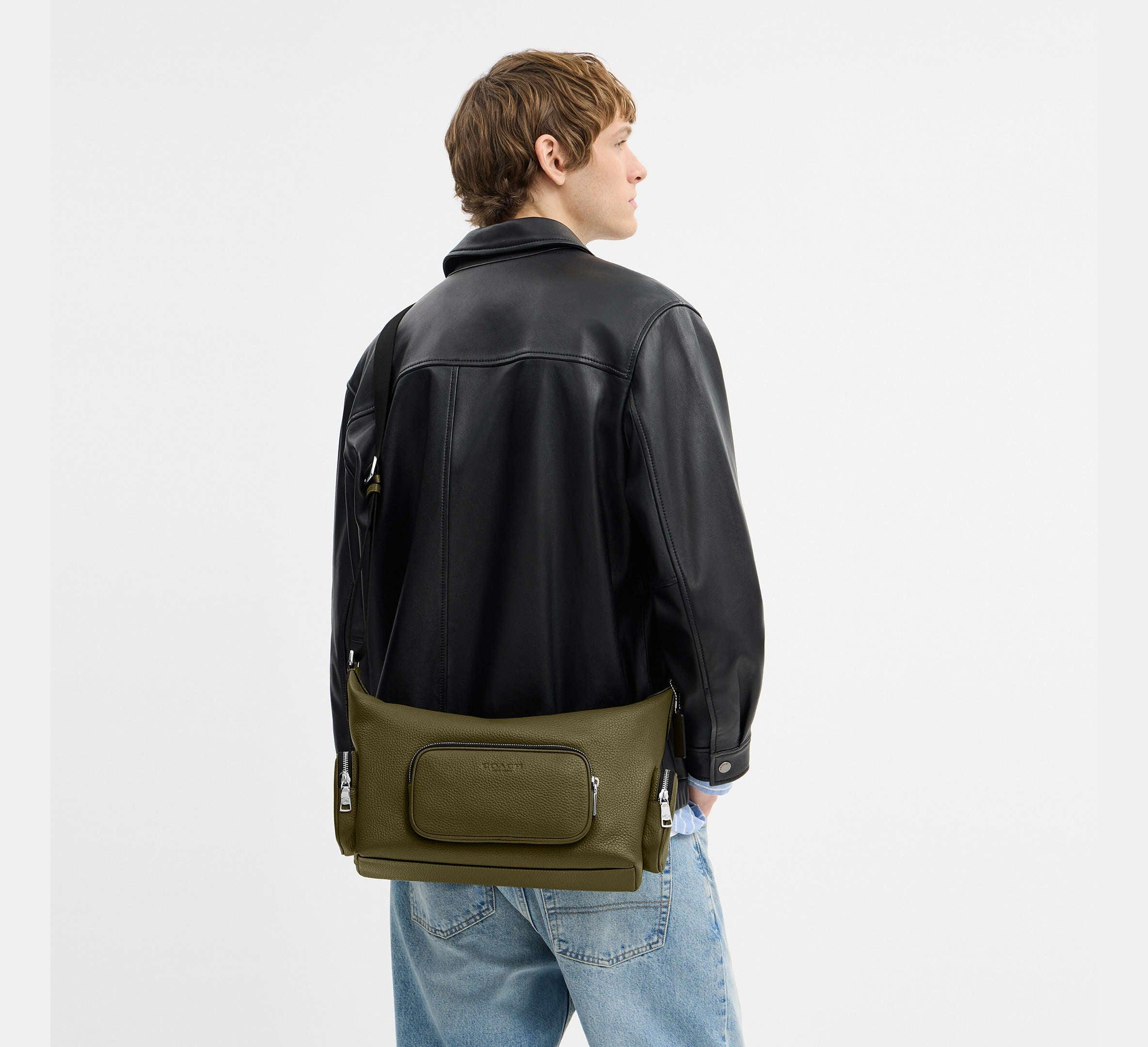 Coach Finn Crossbody Bag With Pockets – Silver/Olive - Sneaker Türkiye
