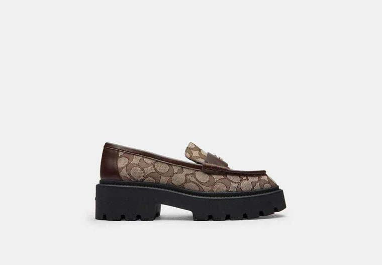 Coach Lucy Loafer In Signature Jacquard-Oak/Maple - Sneaker Türkiye