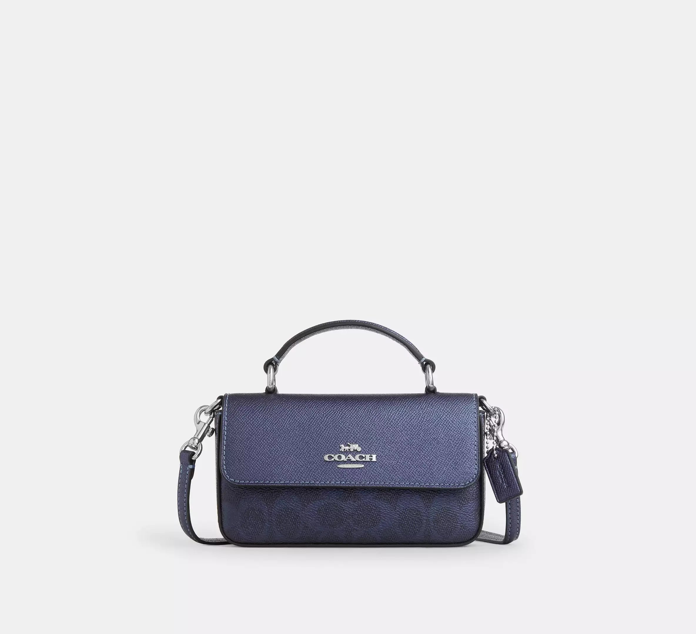 Coach Mini Josie Top Handle Bag In Signature – Sv/Blue/Navy - Sneaker Türkiye