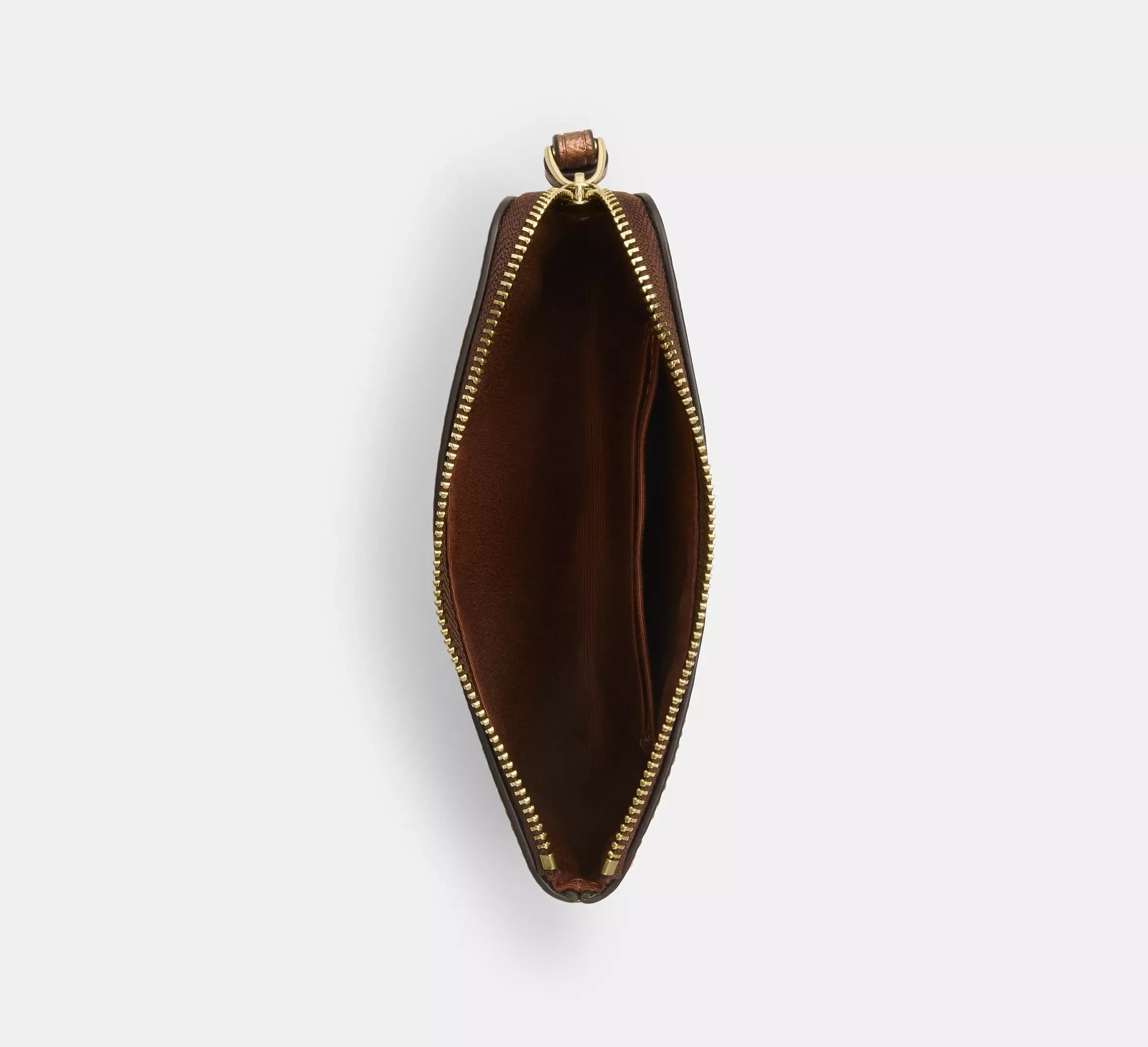 Coach Corner Zip Wristlet In Signature – Gold/Brown/Copper - Sneaker Türkiye