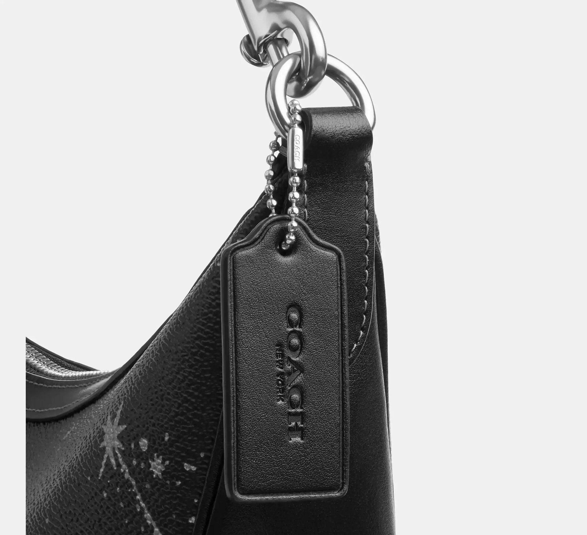 Coach Aria Shoulder Bag With Star Print – Silver/Black Multi - Sneaker Türkiye