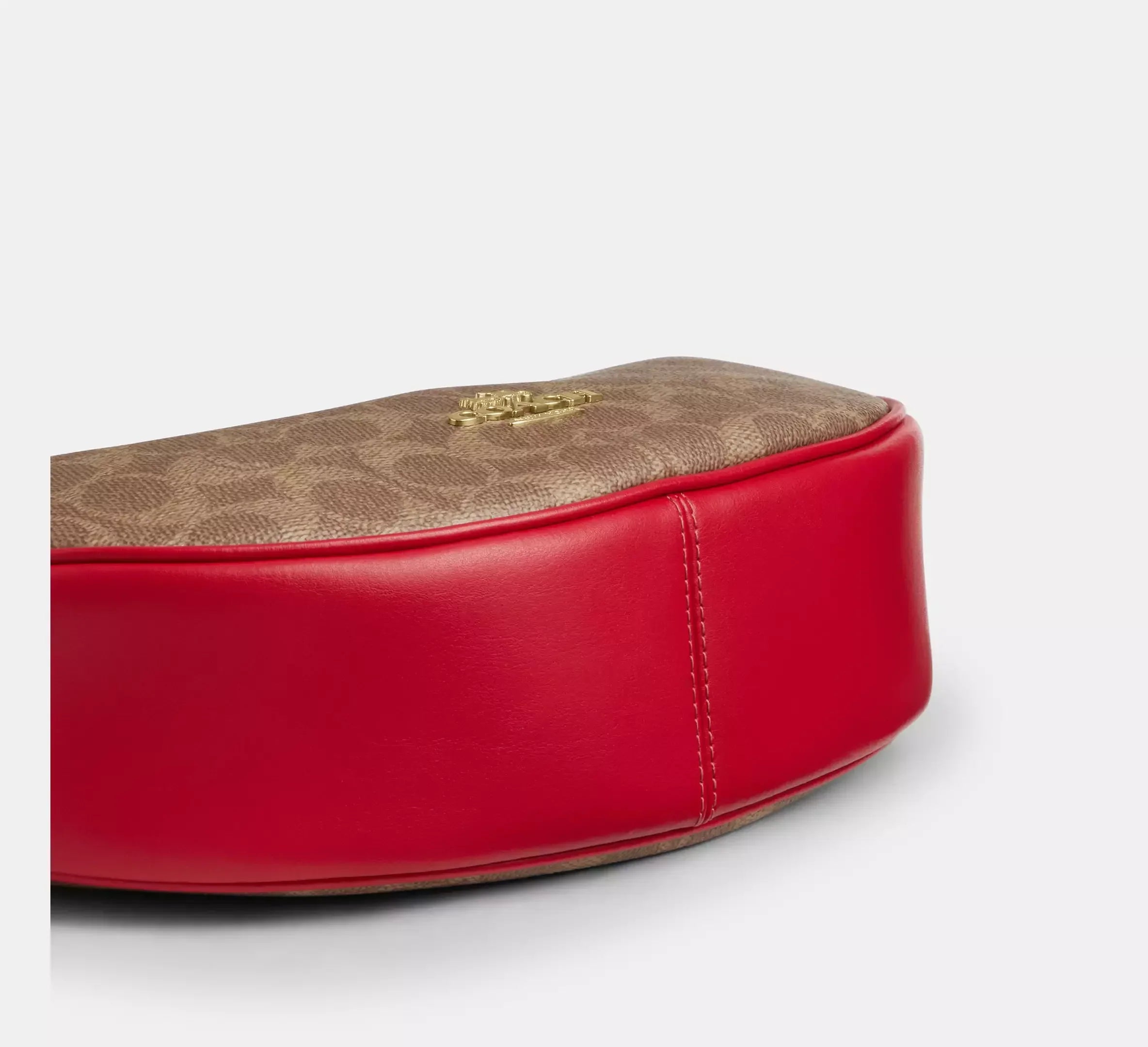 Coach Aria Shoulder Bag In Signature – Gold/Tan/Carnation - Sneaker Türkiye