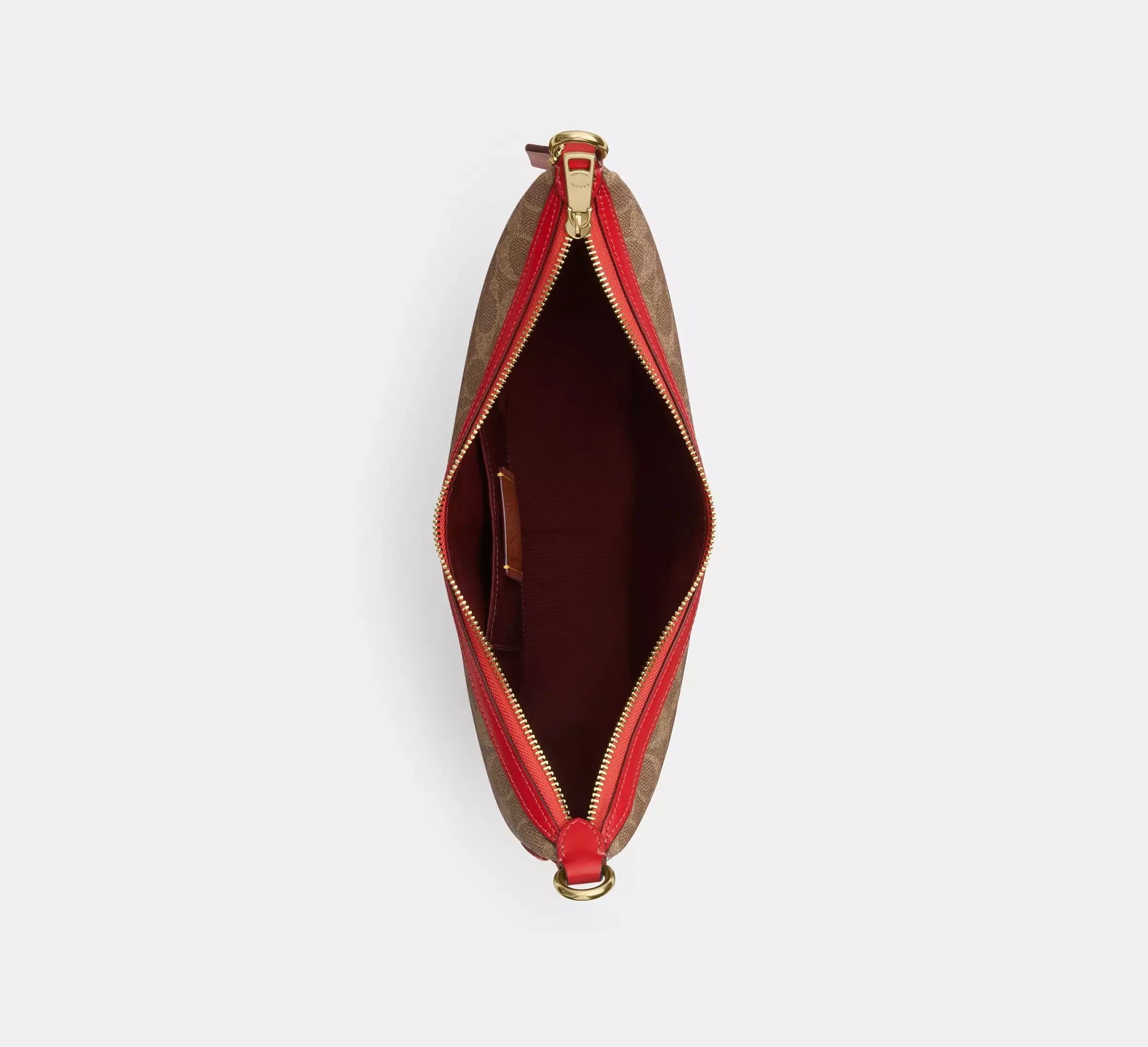 Coach Aria Shoulder Bag In Signature – Gold/Tan/Carnation - Sneaker Türkiye