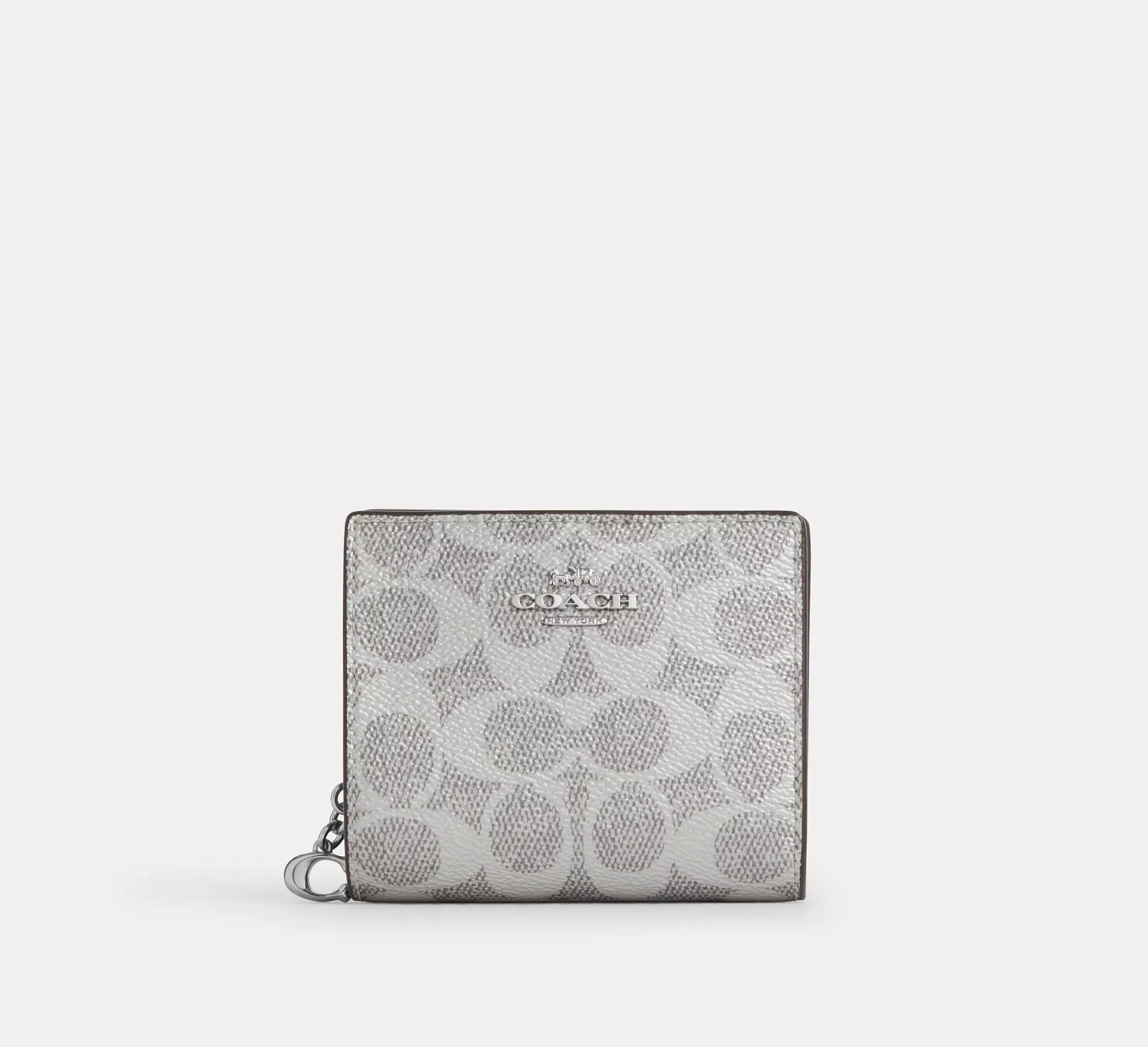 Coach Snap Wallet In Signature – Silver - Sneaker Türkiye