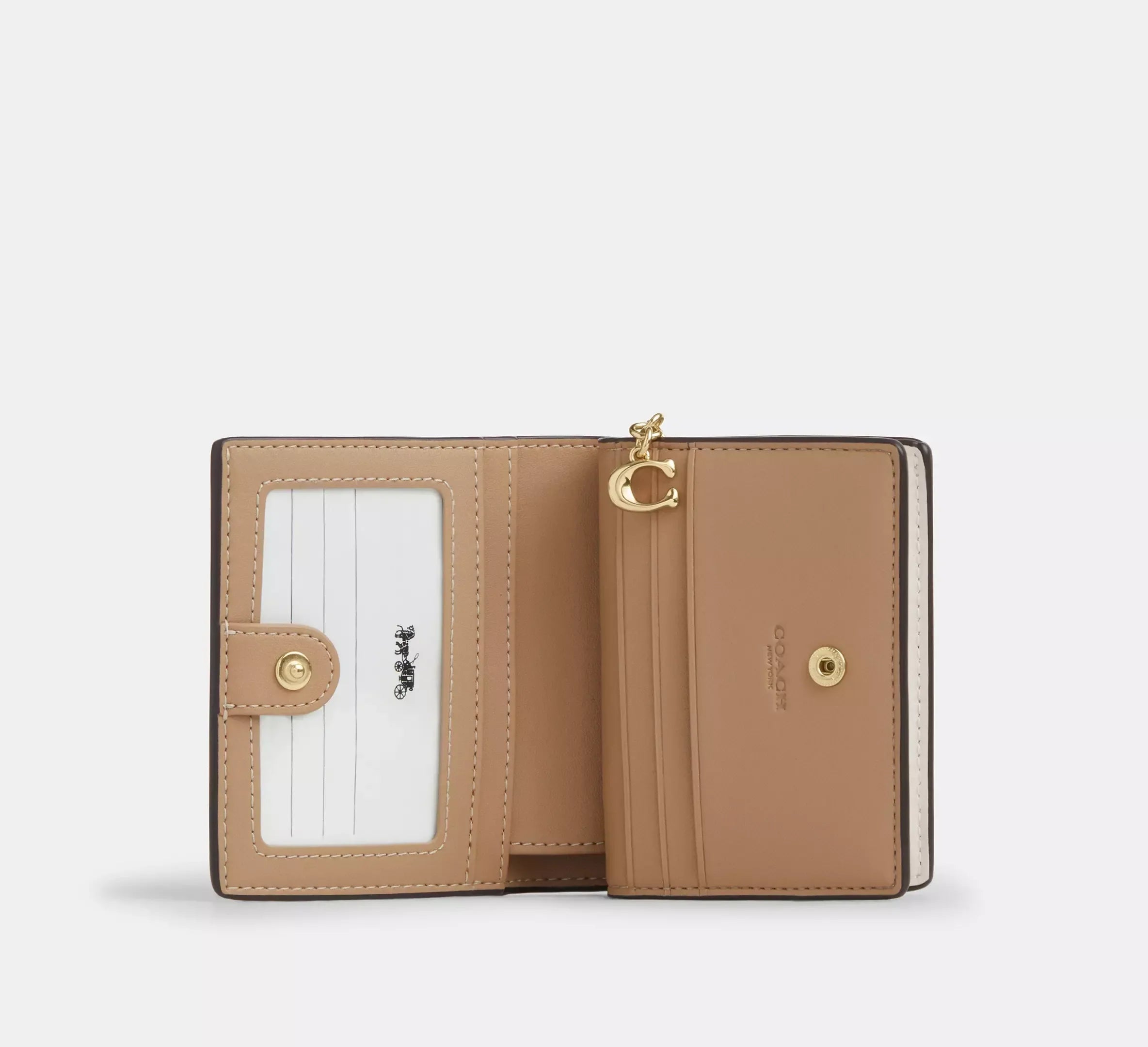 Coach Snap Wallet With Star Print – Gold/Chalk Multi - Sneaker Türkiye
